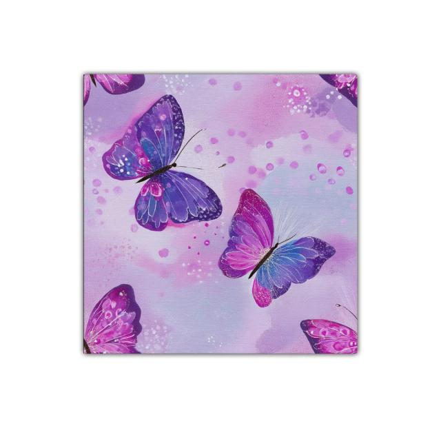 Cuadro mariposas en tonos lilas y violetas