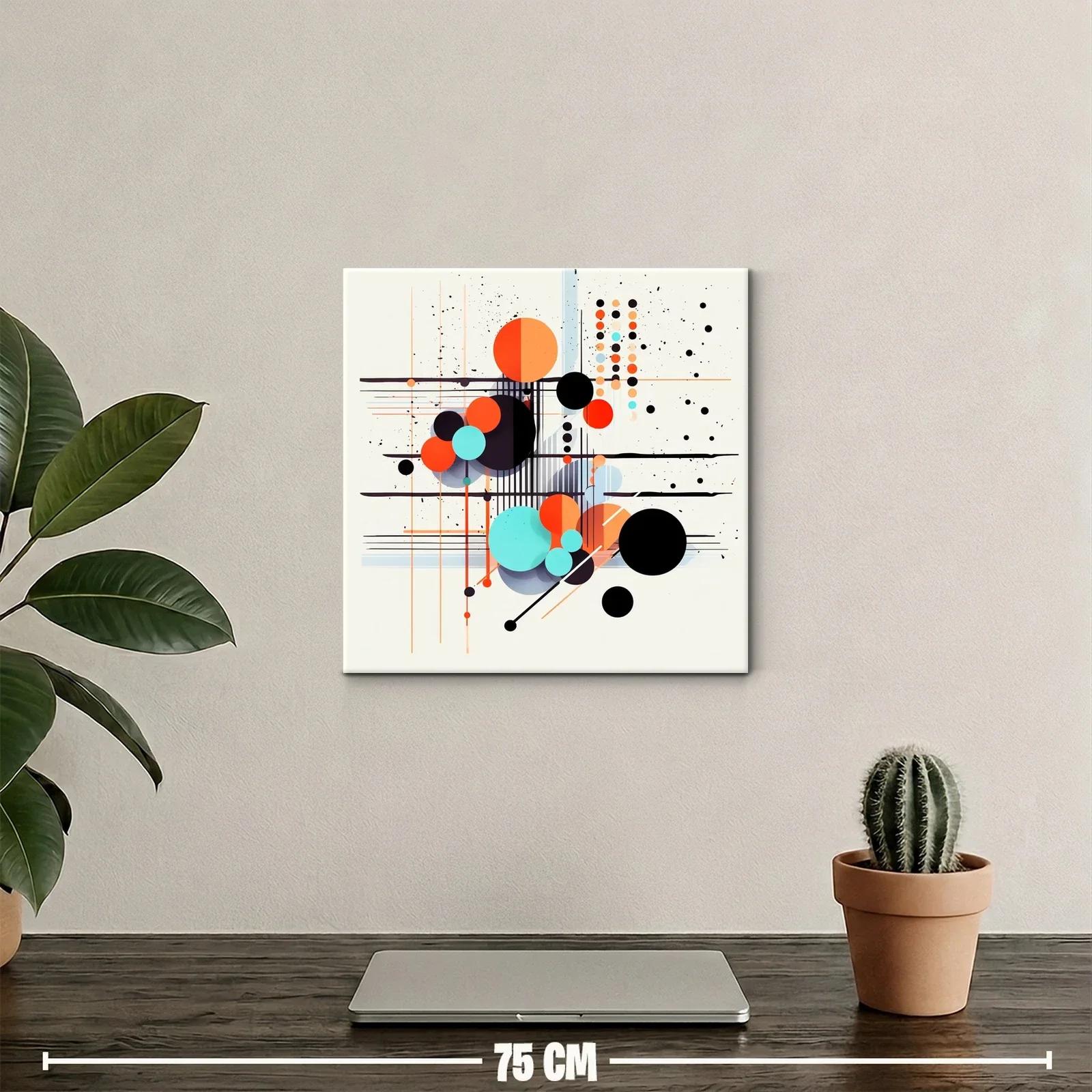 Arte abstracto geométrico en tonos vibrantes y contrastantes — miniatura 2