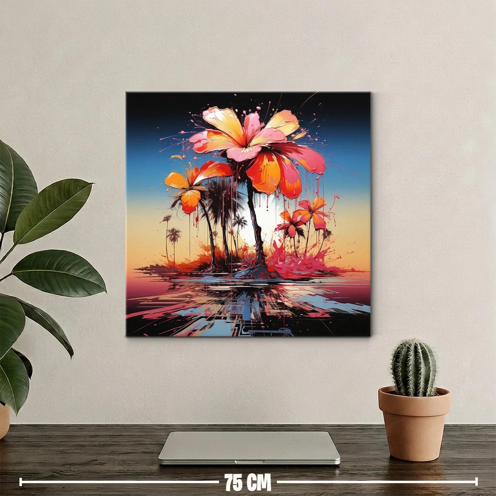Flores vibrantes con fondo degradado al atardecer — miniatura 2