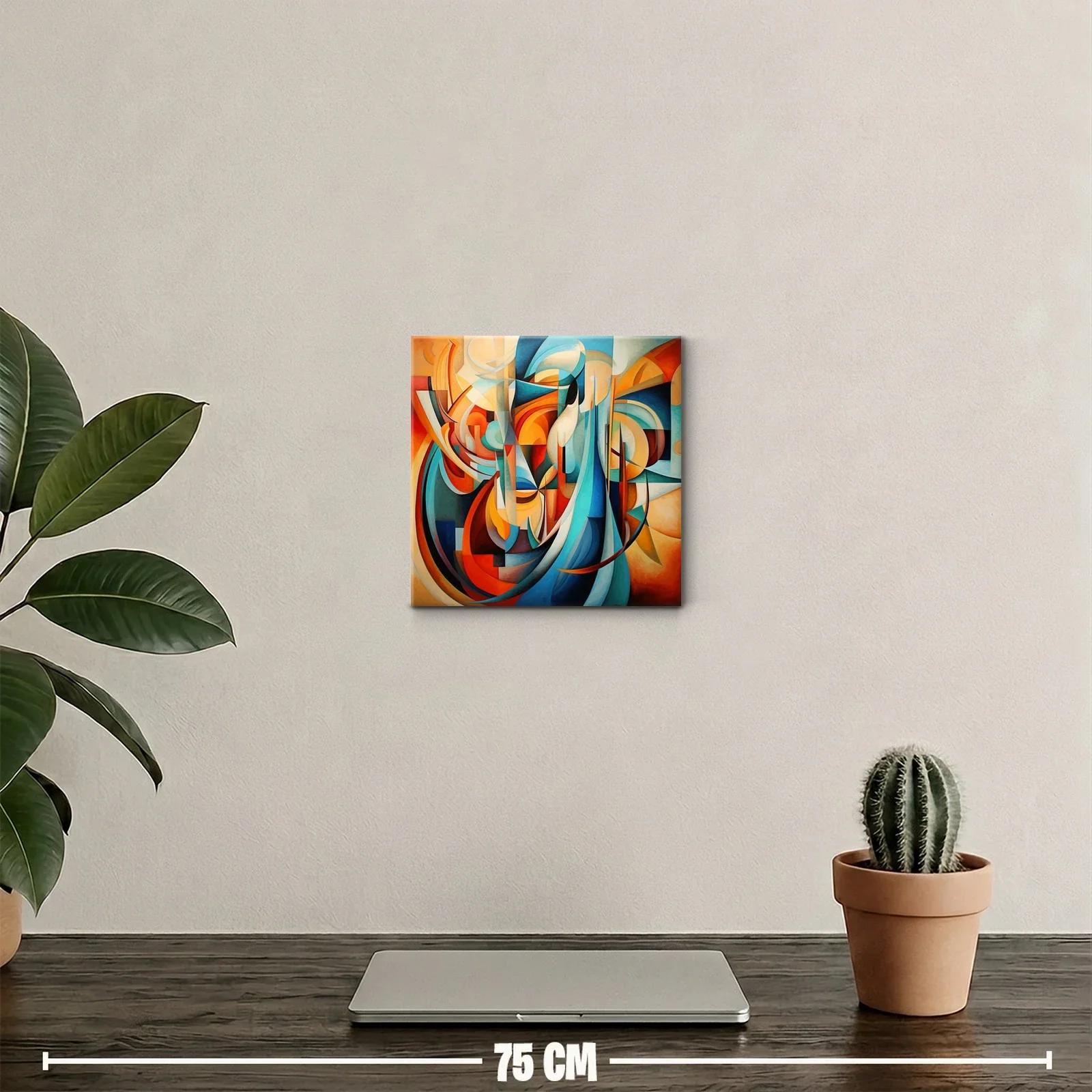Composición abstracta con formas dinámicas y colores vivos — miniatura 2