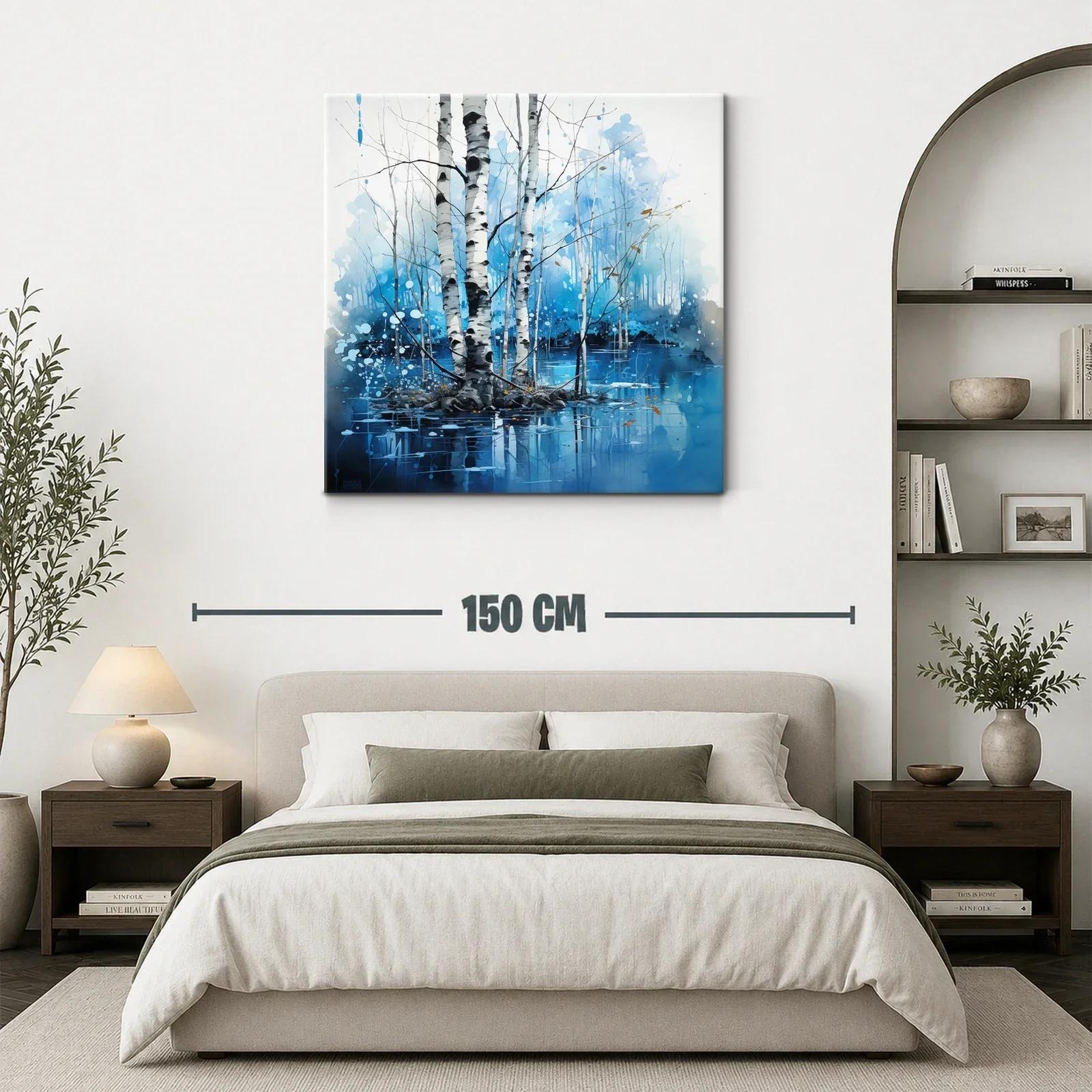 Tranquilidad en el bosque de abedules azules — miniatura 3