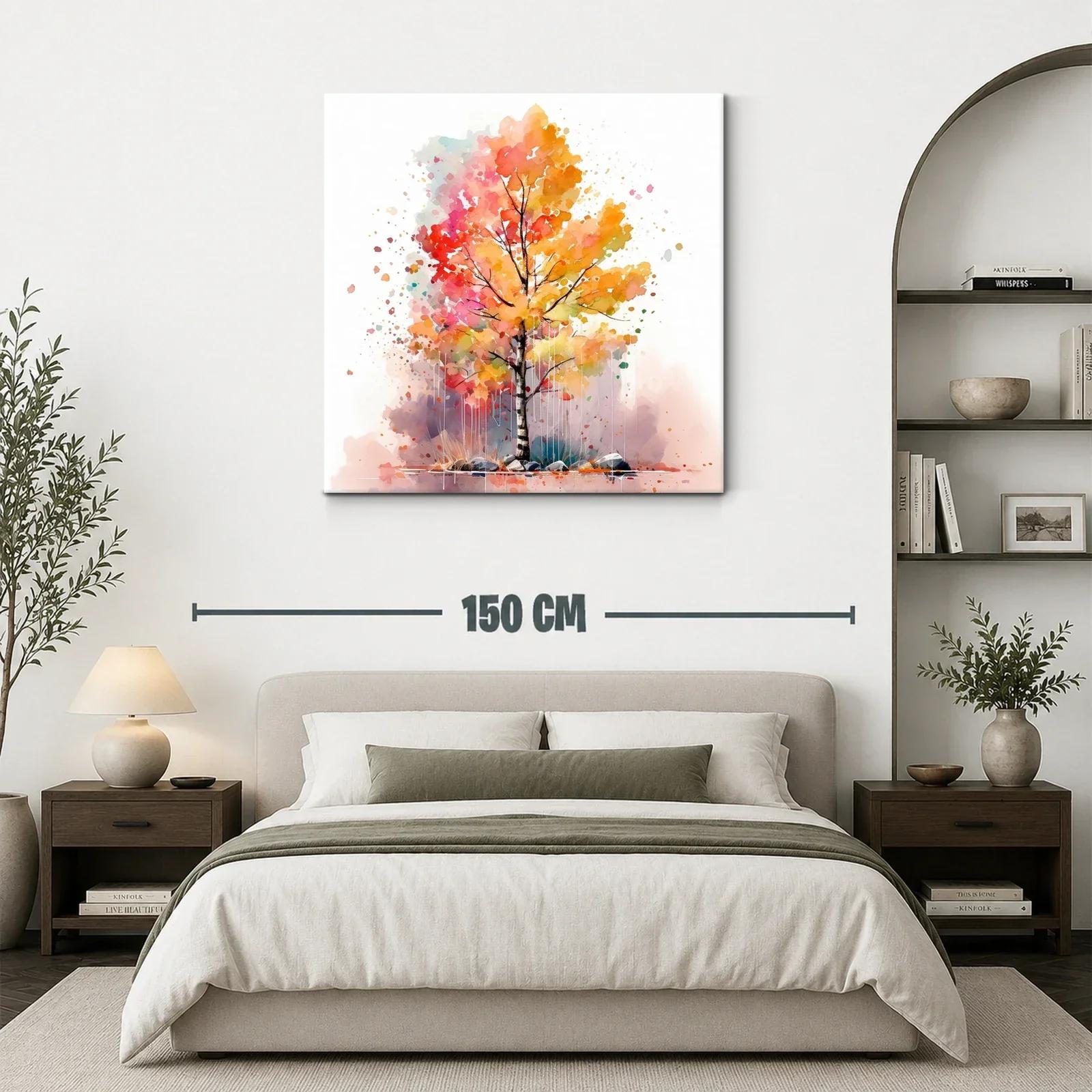 Árbol vibrante con tonos cálidos y contrastes suaves — miniatura 3