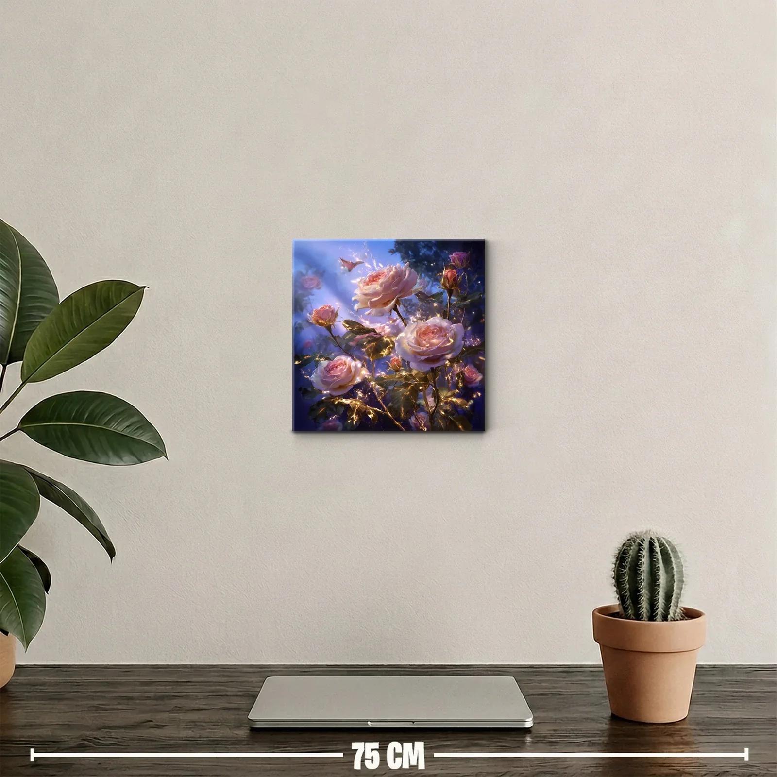 Rosas iluminadas en un entorno mágico y onírico — miniatura 2