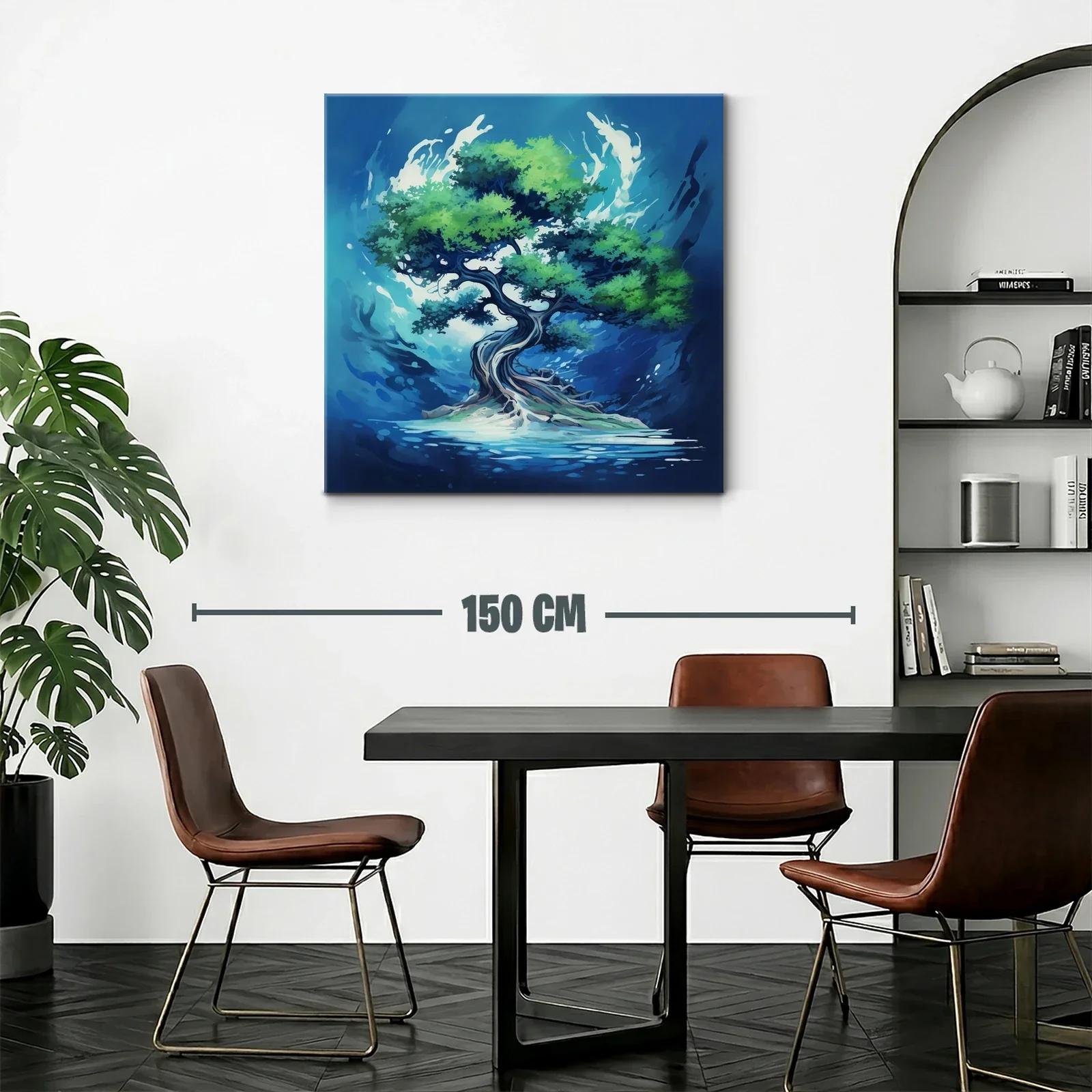 Árbol luminoso en vibrantes tonos azules y verdes — miniatura 2