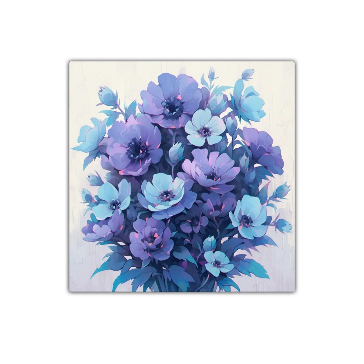 Ramo de flores en tonos azules y morados delicados — imagen principal