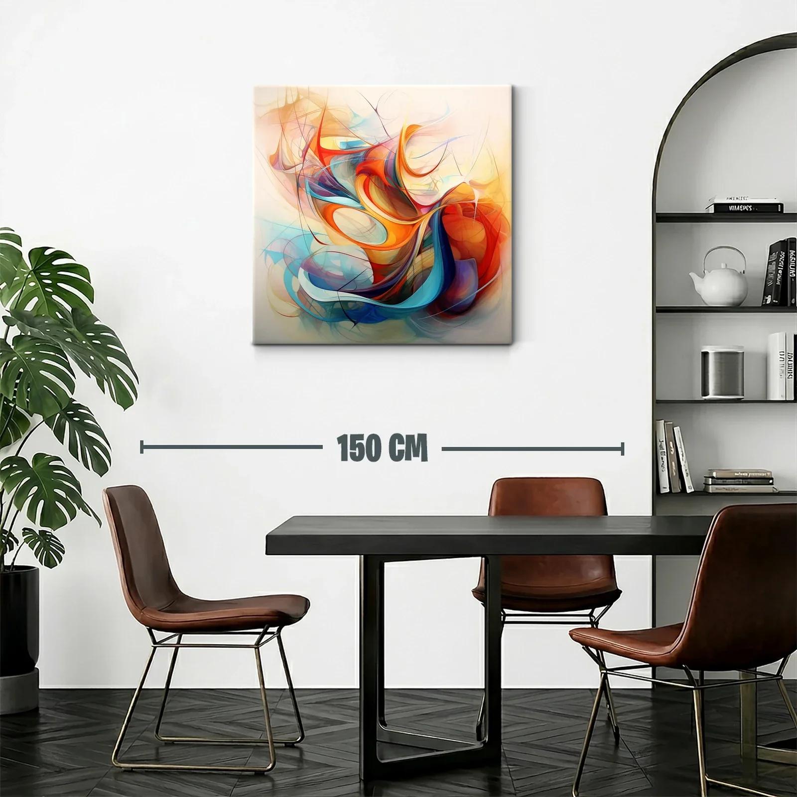 Composición abstracta con formas fluidas y vibrantes — miniatura 2