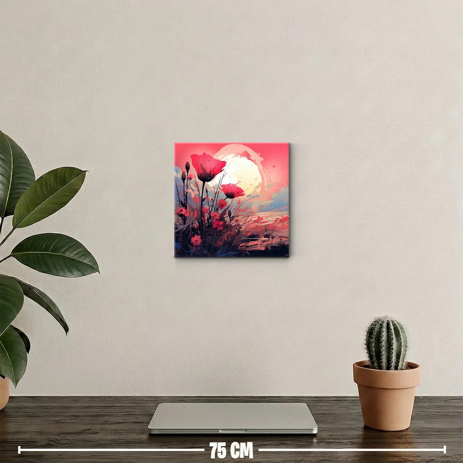 Flores vibrantes al atardecer con tonos cálidos y suaves — miniatura 2