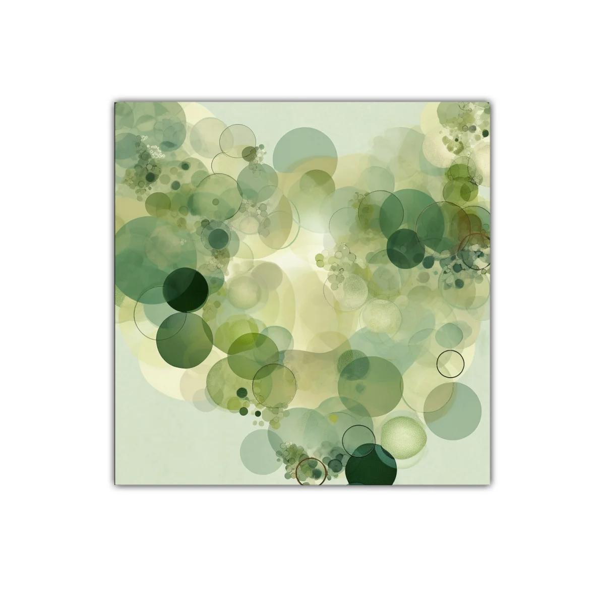 Composición abstracta en verdes y tonos tierra suaves — imagen principal
