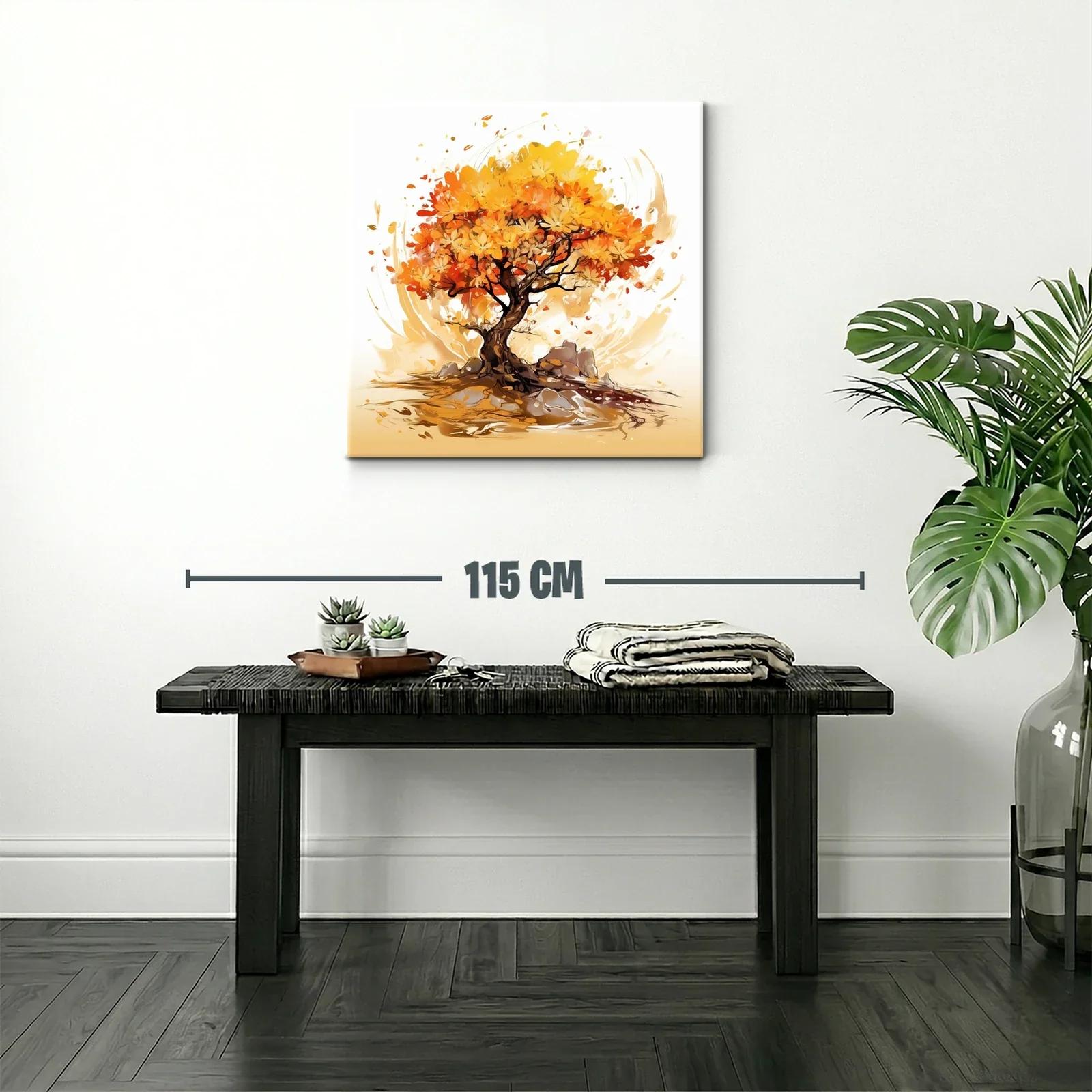 Árbol de otoño con vibrantes tonos cálidos y movimiento — miniatura 2