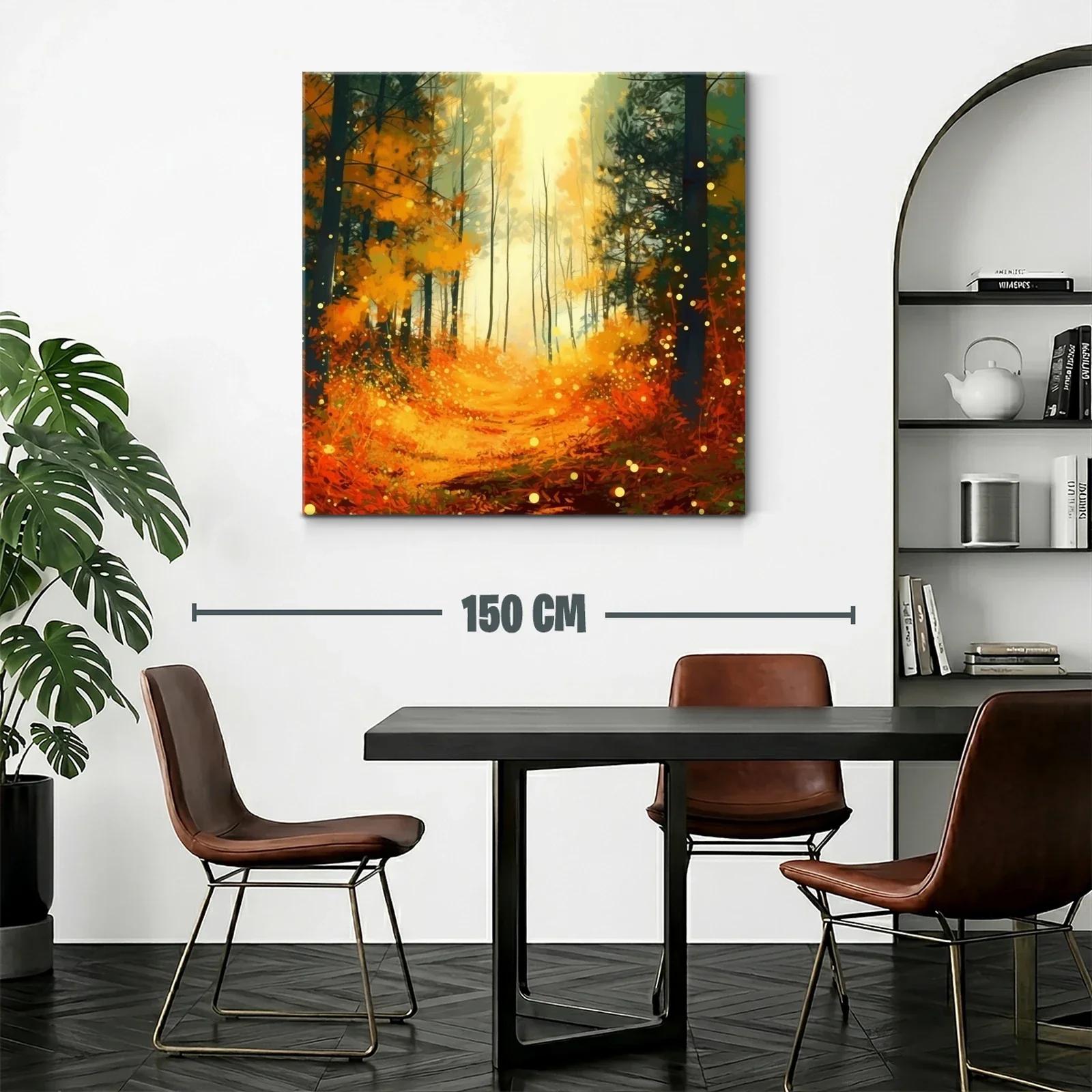 Bosque encantado en tonos cálidos y luminosos — miniatura 2