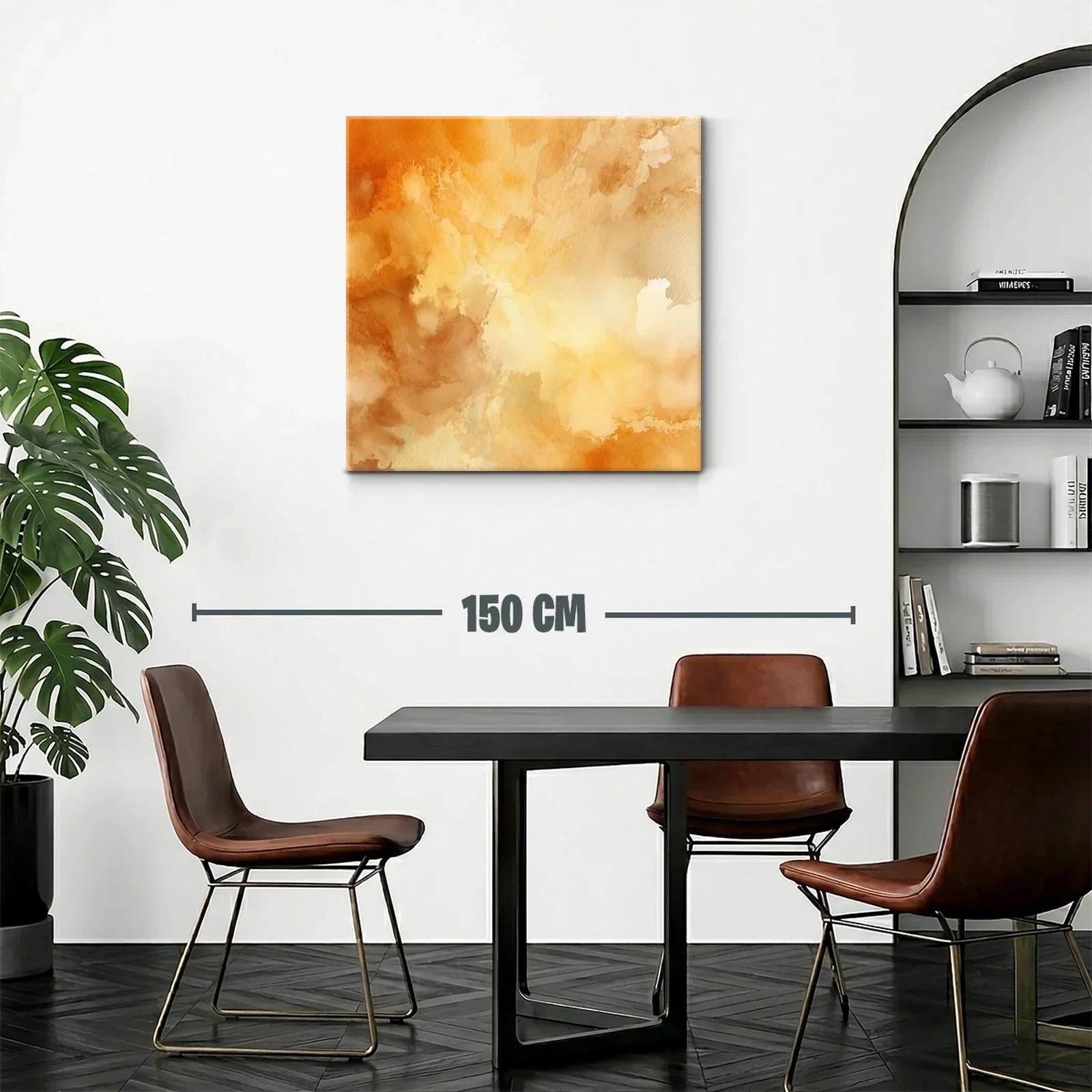 Cuadro abstracto en tonos cálidos para ambientes acogedores — miniatura 2