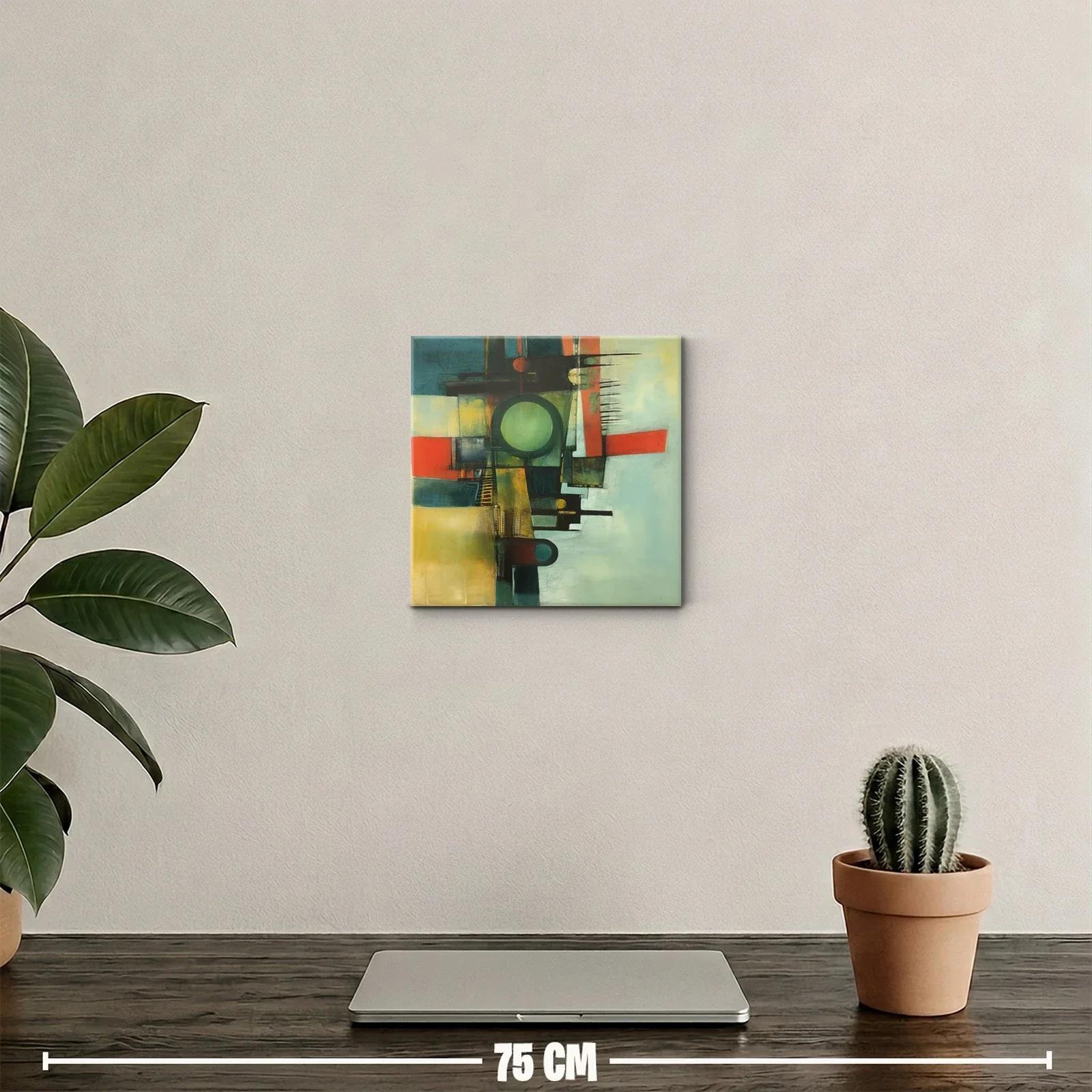 Composición abstracta con formas geométricas y tonos cálidos — miniatura 2