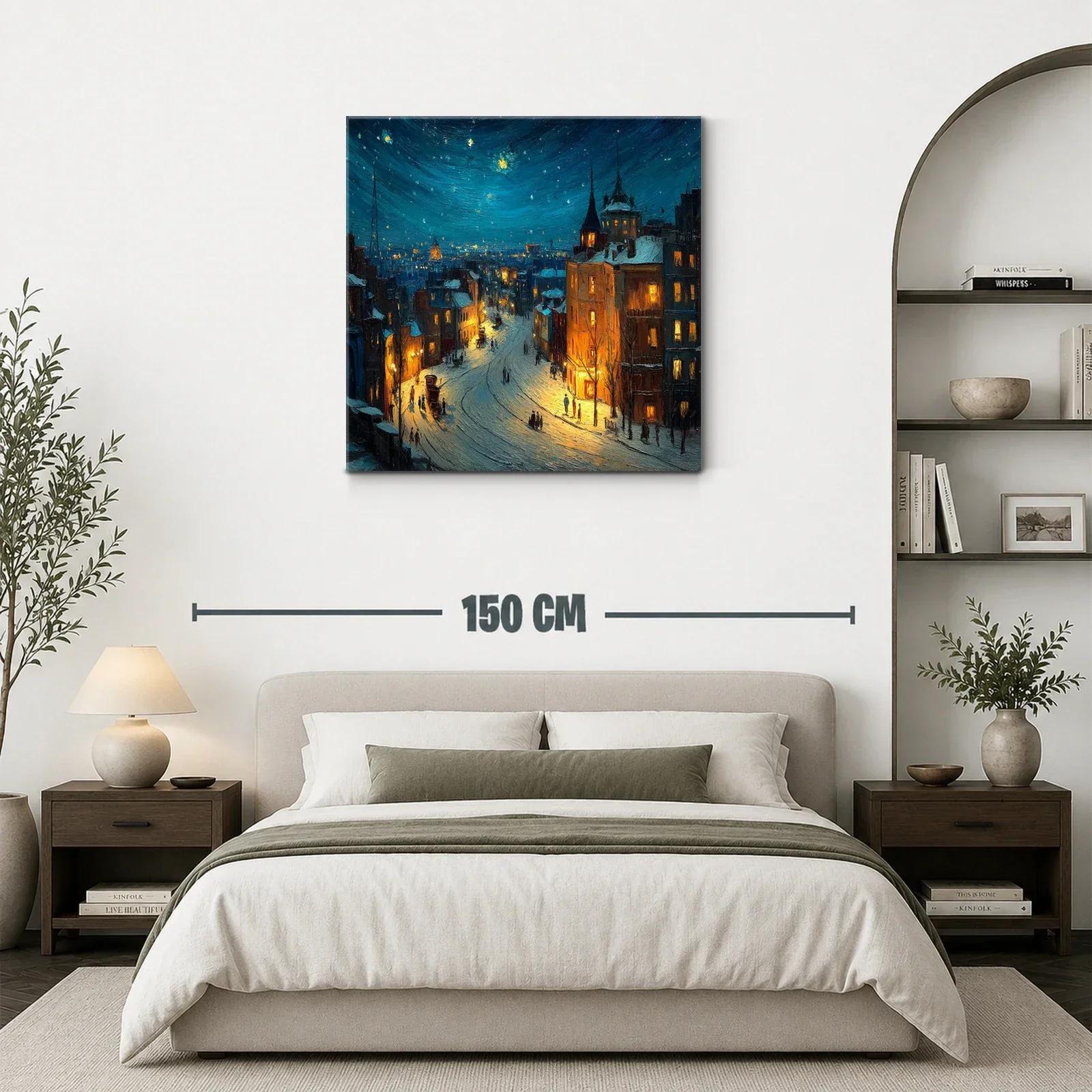Atardecer nocturno en ciudad con luces cálidas — miniatura 3