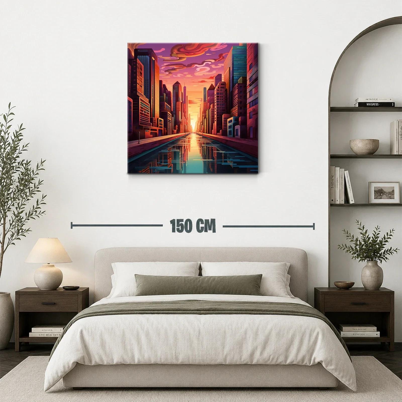 Atardecer urbano con reflejos de luz dorada y rosa — miniatura 3