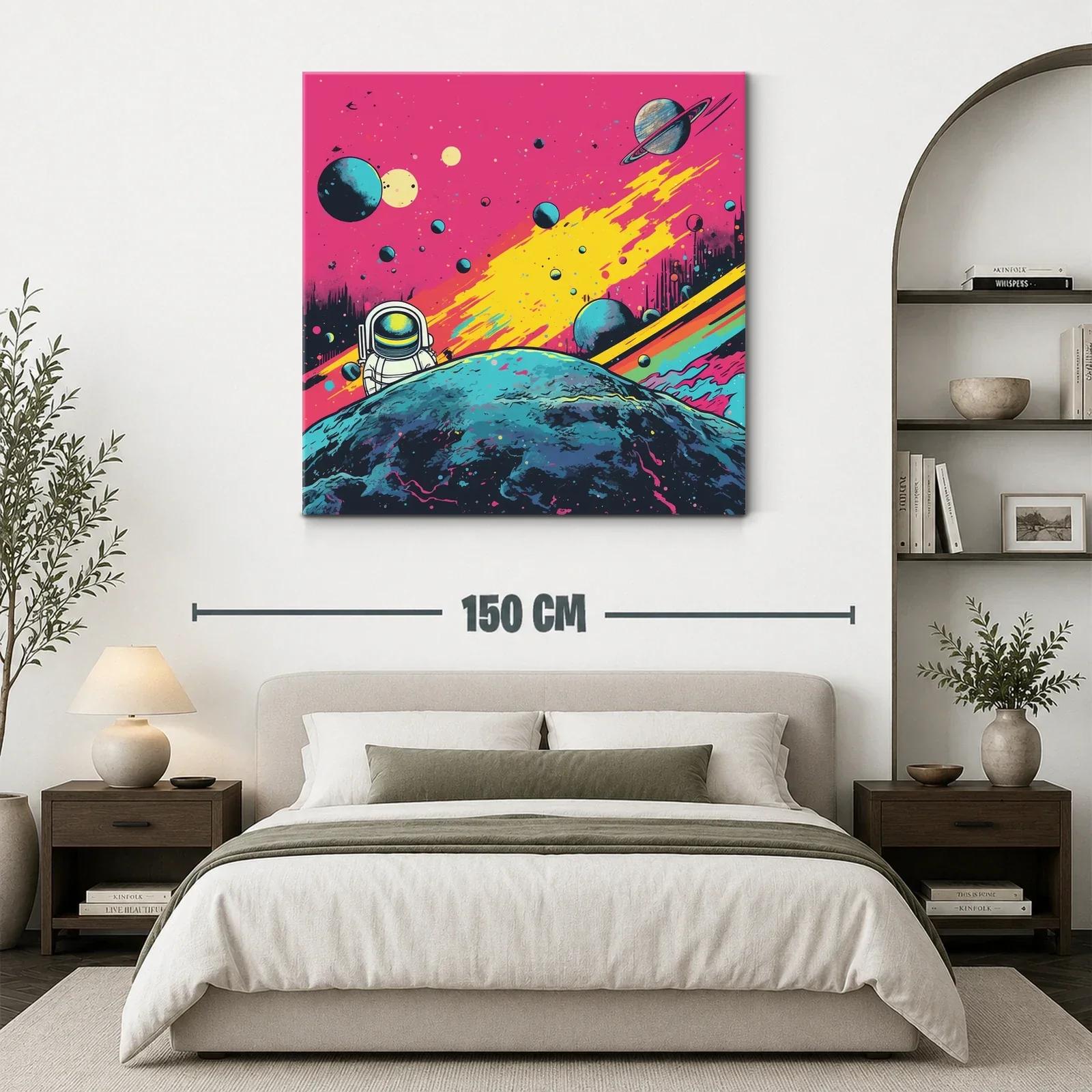 Espacio Cosmos con Astronauta en Fondo Vibrante — miniatura 3