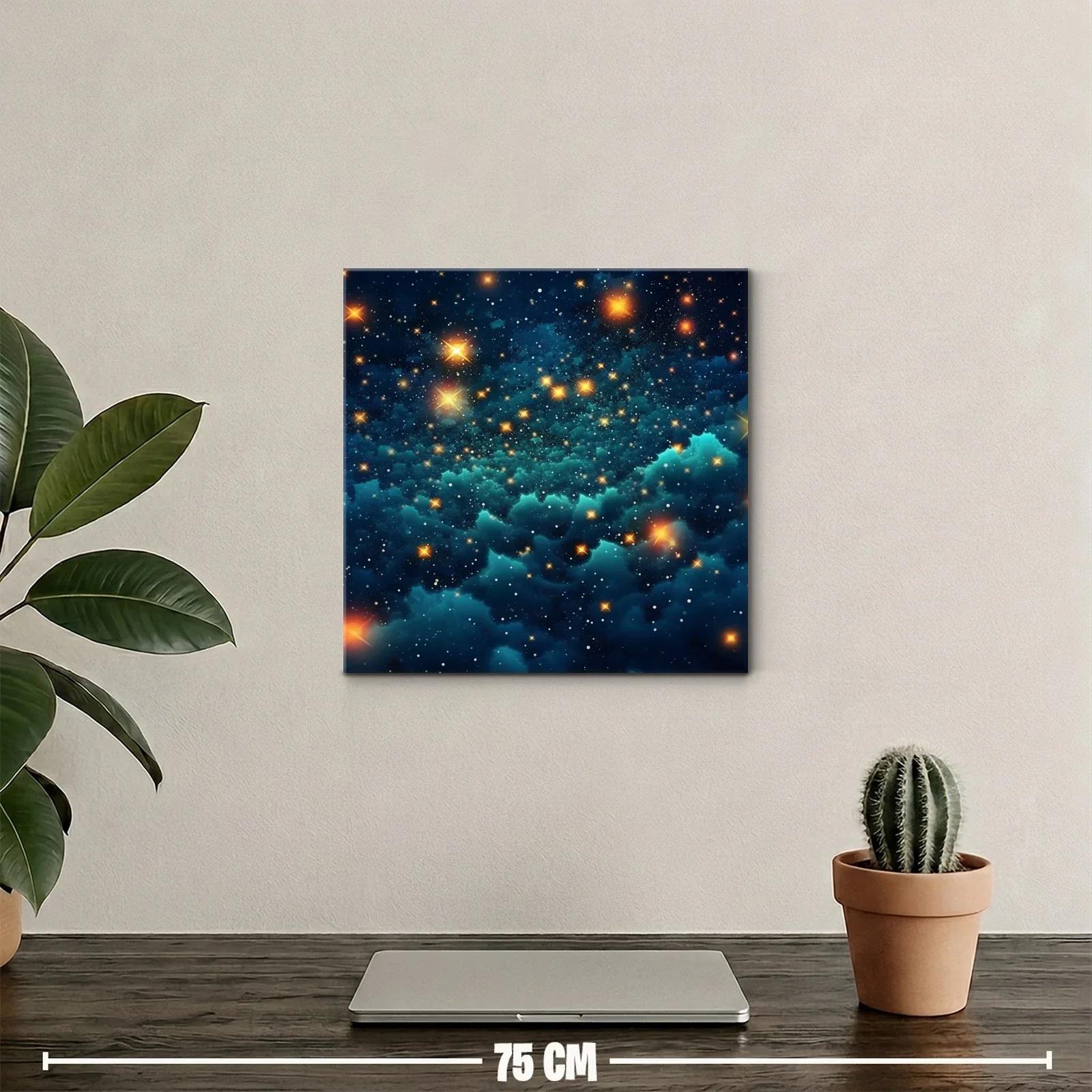 Cuadro mágico con paisaje estelar brillante y nebulosas — miniatura 2