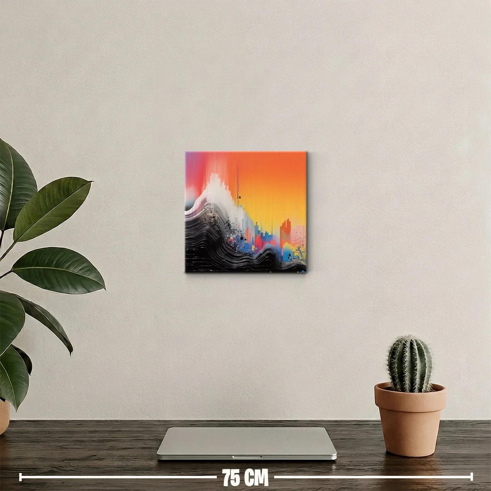 Composición abstracta con vibrantes tonos cálidos y detalles dinámicos — miniatura 2
