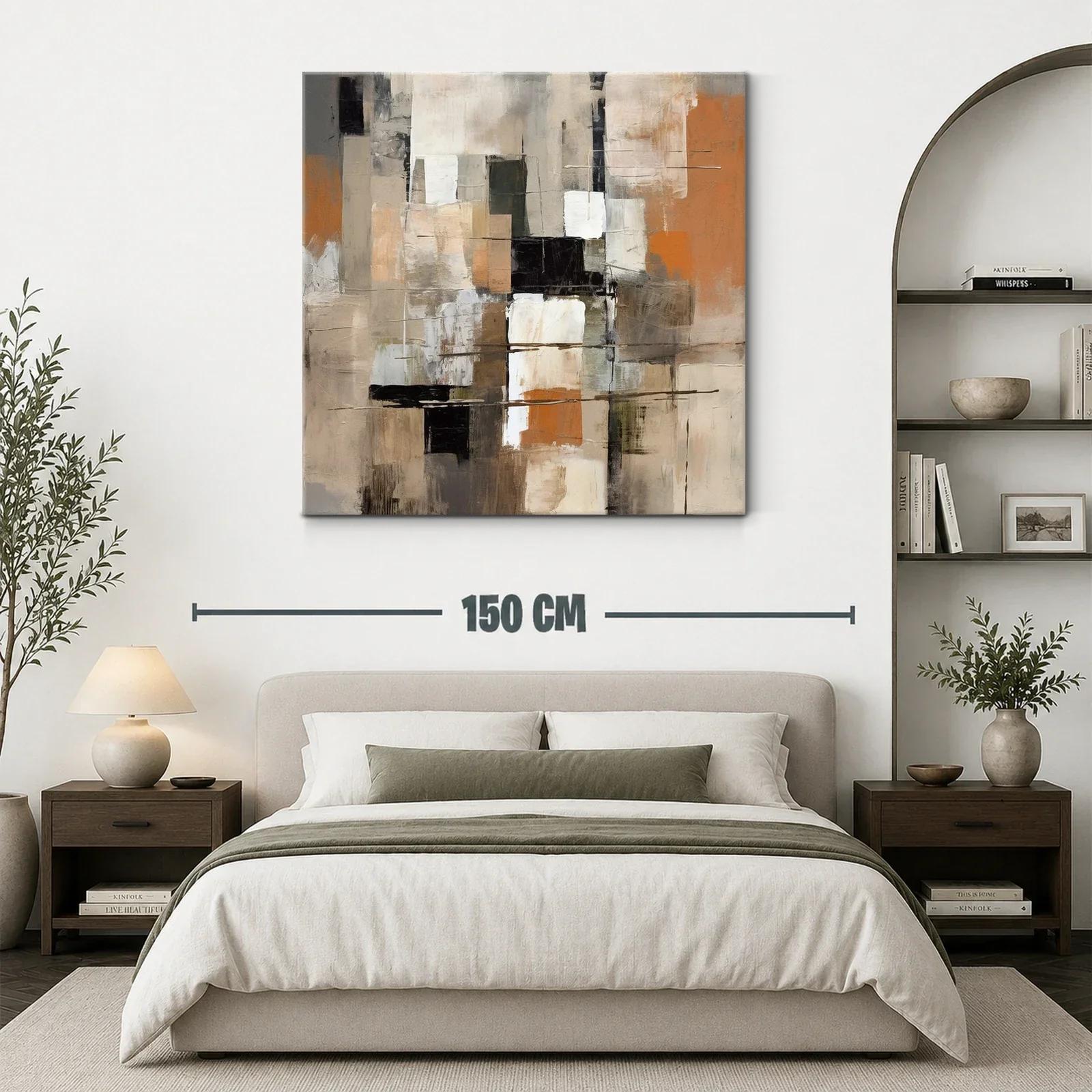 Composición abstracta en tonos cálidos y neutros — miniatura 3