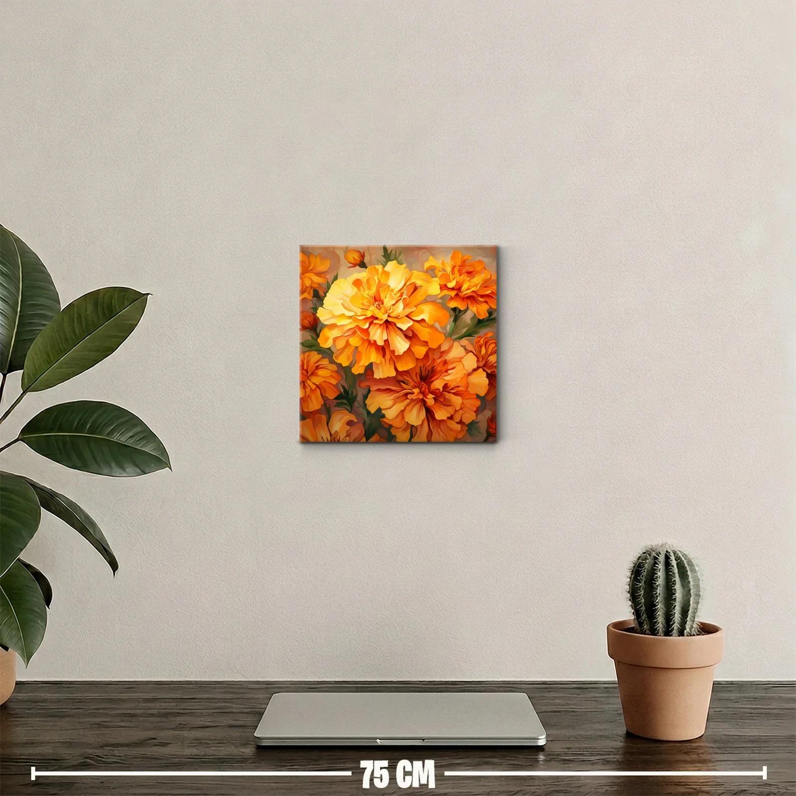 Cuadro Decorativo Flores Naranjas Vibrantes para Pared — miniatura 2