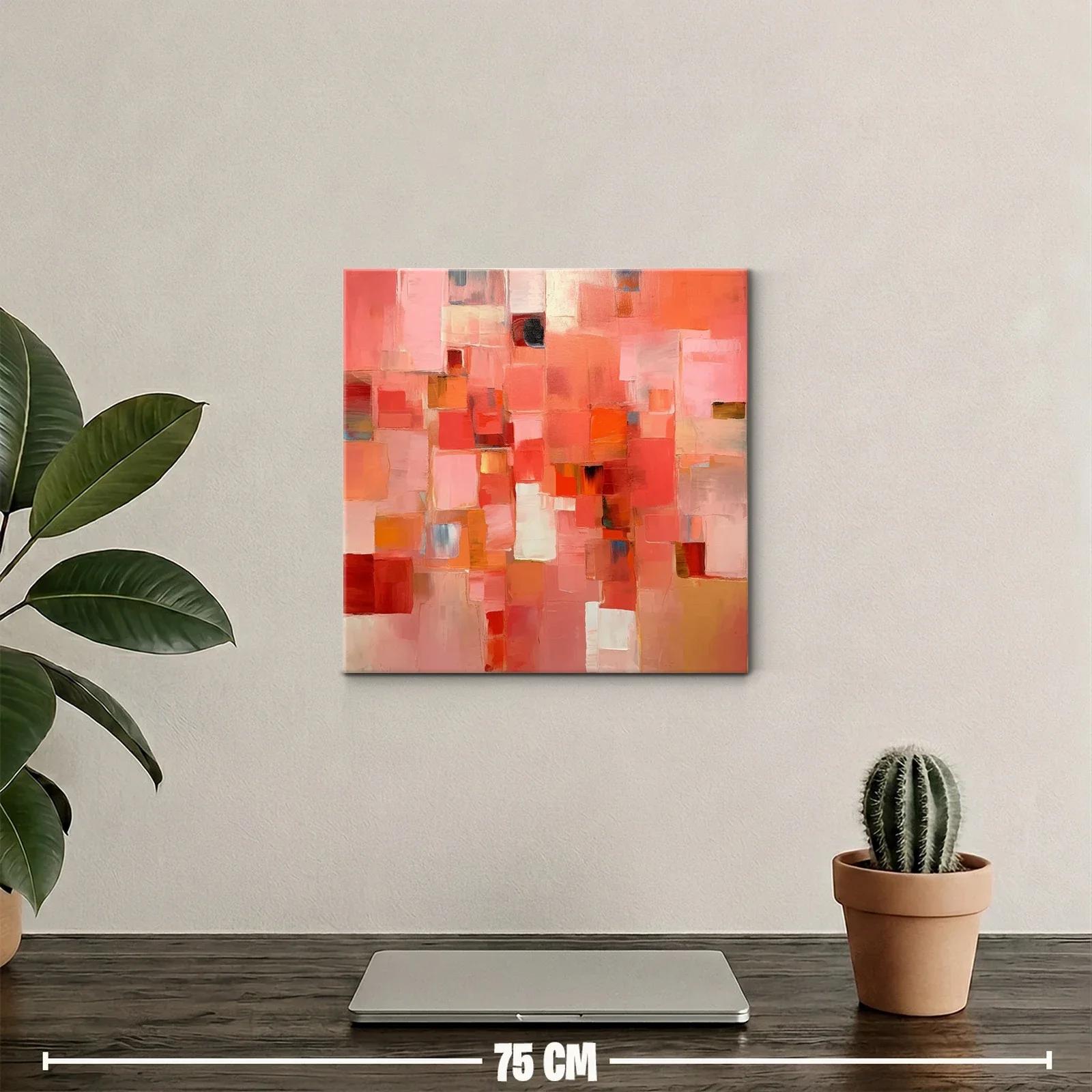 Composición Abstracta en Tonos Cálidos y Rosados — miniatura 2