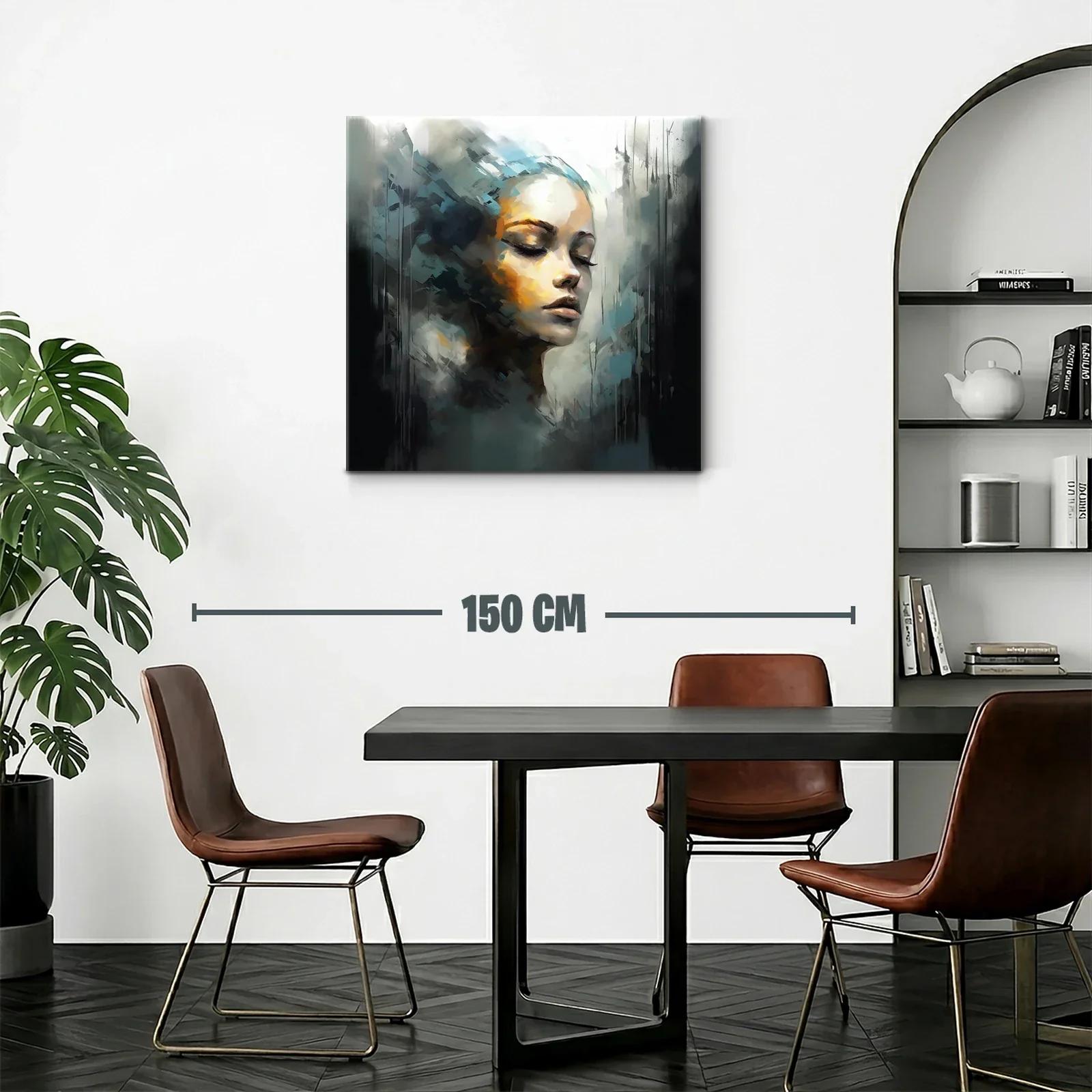 Rostro femenino en calma con tonos suaves y contrastes sutiles — miniatura 2