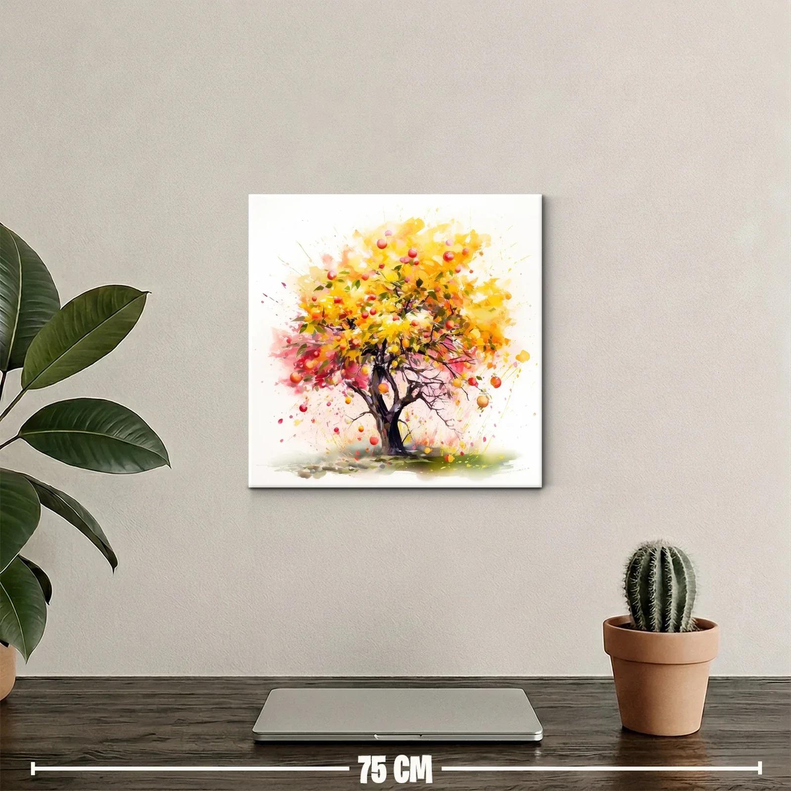 Árbol vibrante con frutos rojos y hojas doradas — miniatura 2