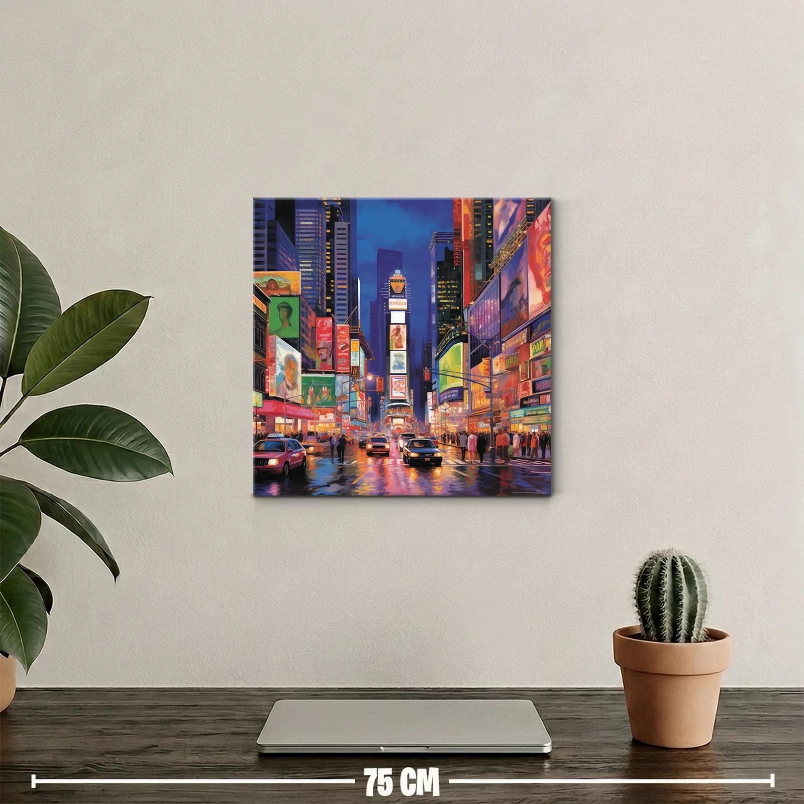 Atractiva escena urbana nocturna con luces vibrantes — miniatura 2