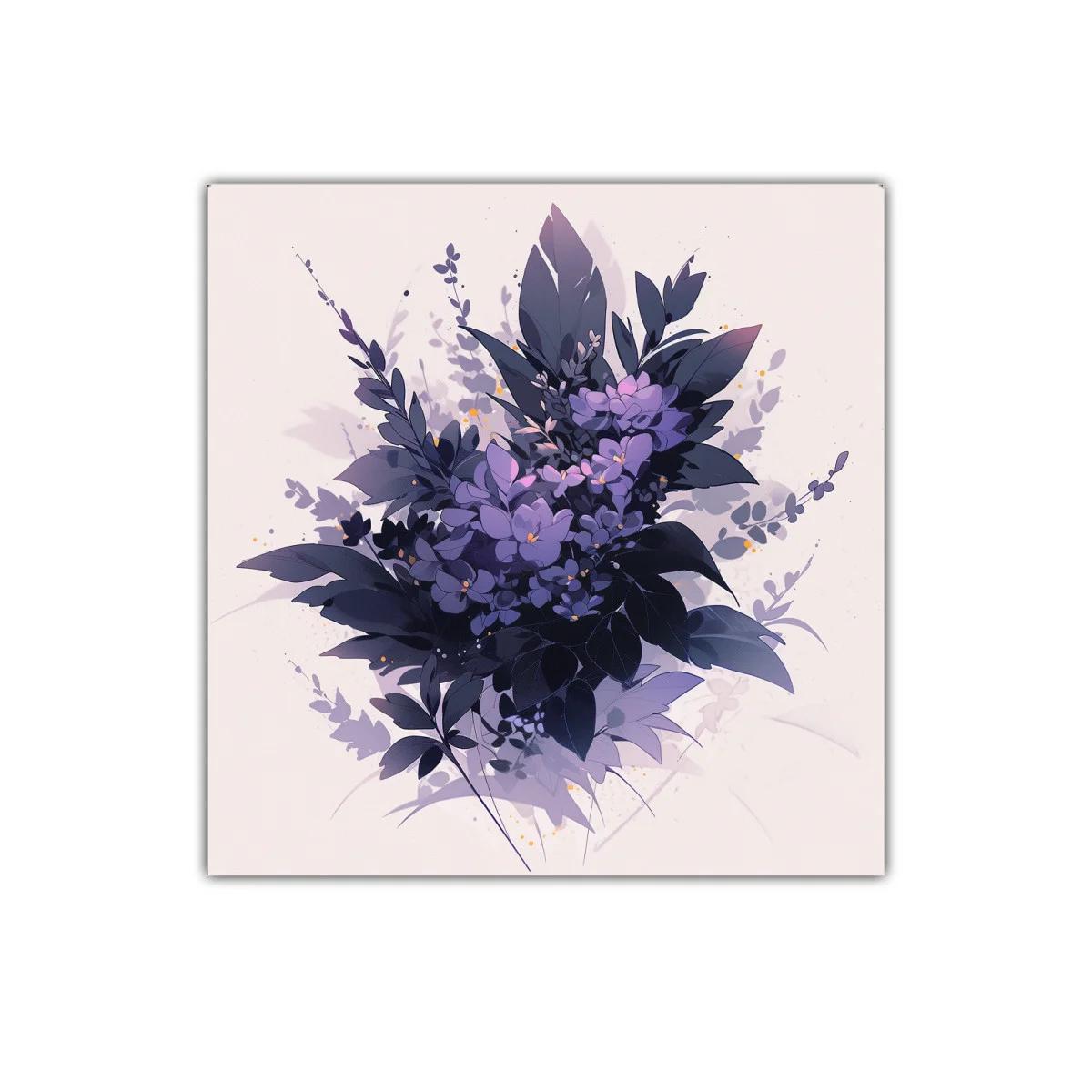 Composición floral elegante en tonos morados y lilas — imagen principal