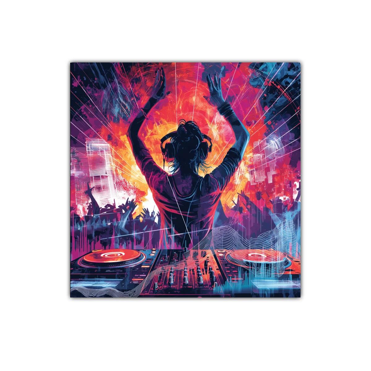 Energía Vibrante de DJ en Concierto Nocturno — imagen principal