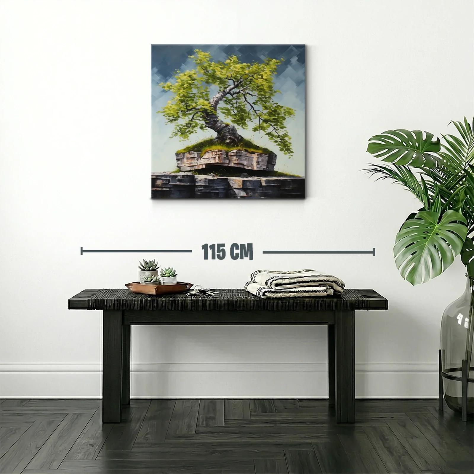 Árbol solitario sobre roca en paisaje natural — miniatura 2