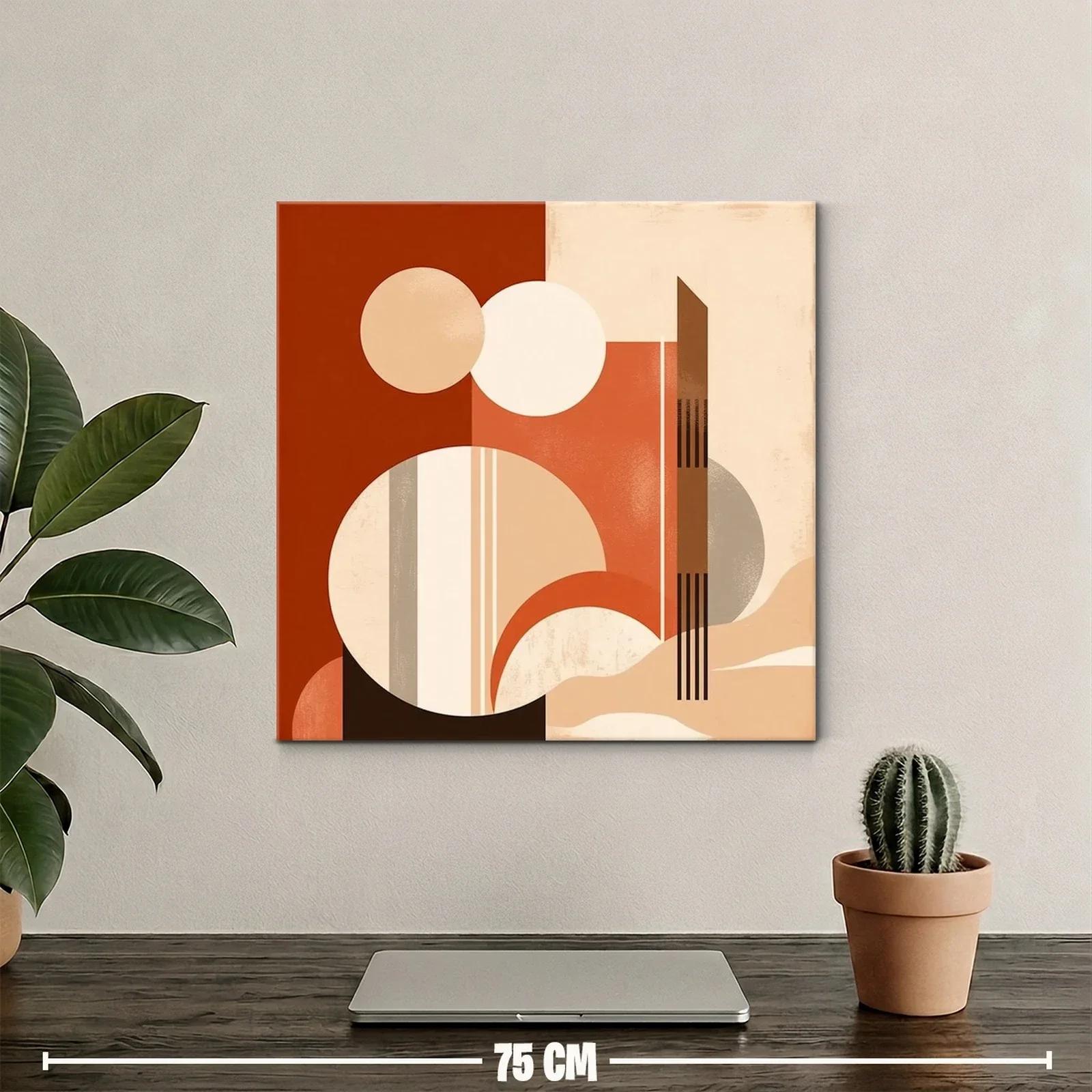 Composición abstracta con formas geométricas en tonos cálidos — miniatura 2