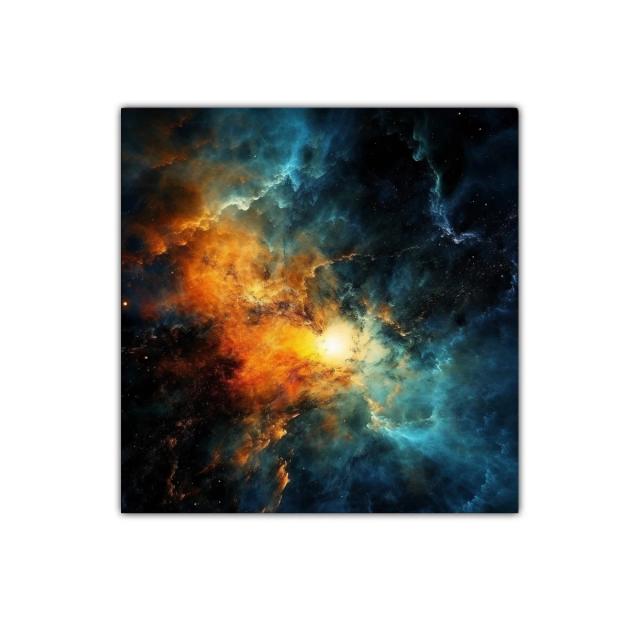 Explosión de colores cósmicos en nebulosa vibrante