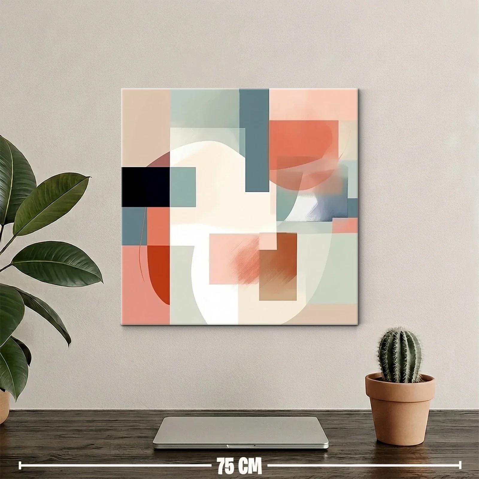 Composición abstracta con tonos cálidos y formas geométricas — miniatura 2