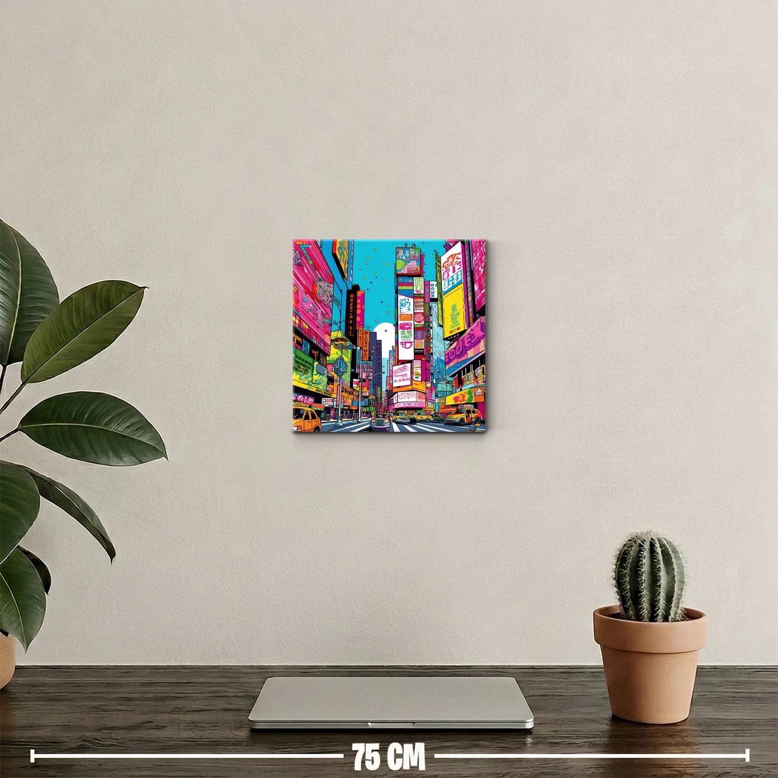 Ciudad vibrante llena de luces y colorido urbano — miniatura 2