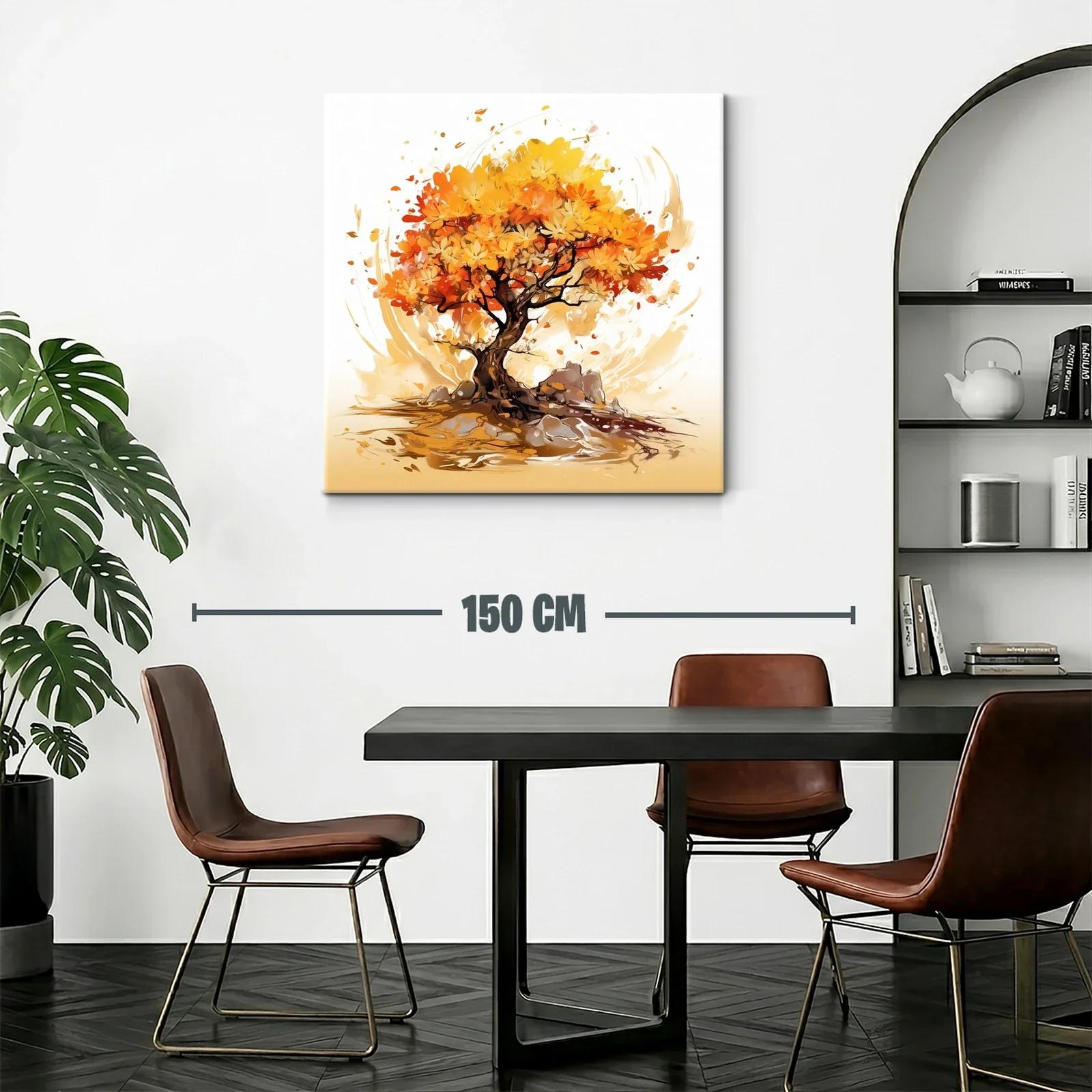 Árbol de otoño con vibrantes tonos cálidos y movimiento — miniatura 2