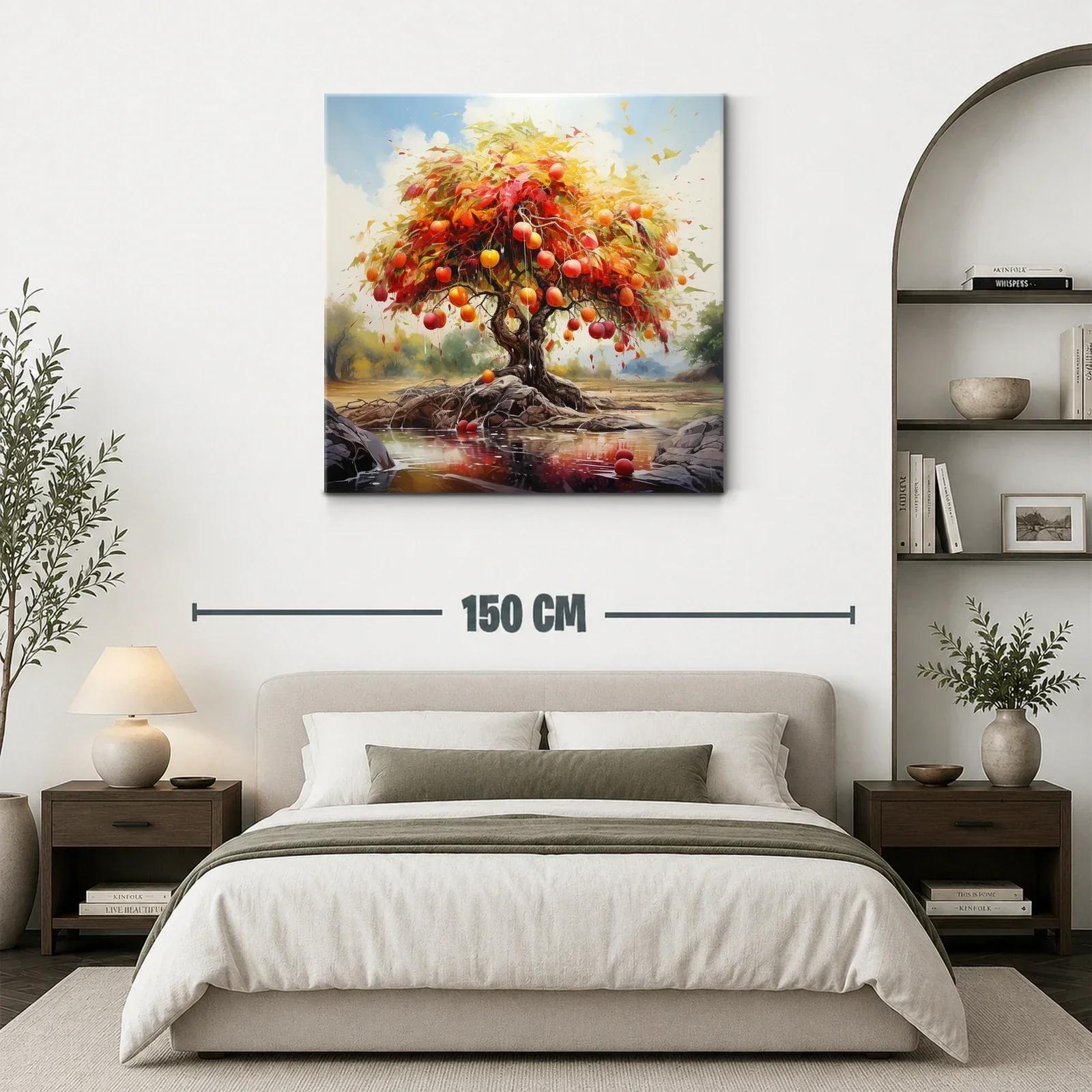 Árbol frutal con tonos cálidos en paisaje sereno — miniatura 3