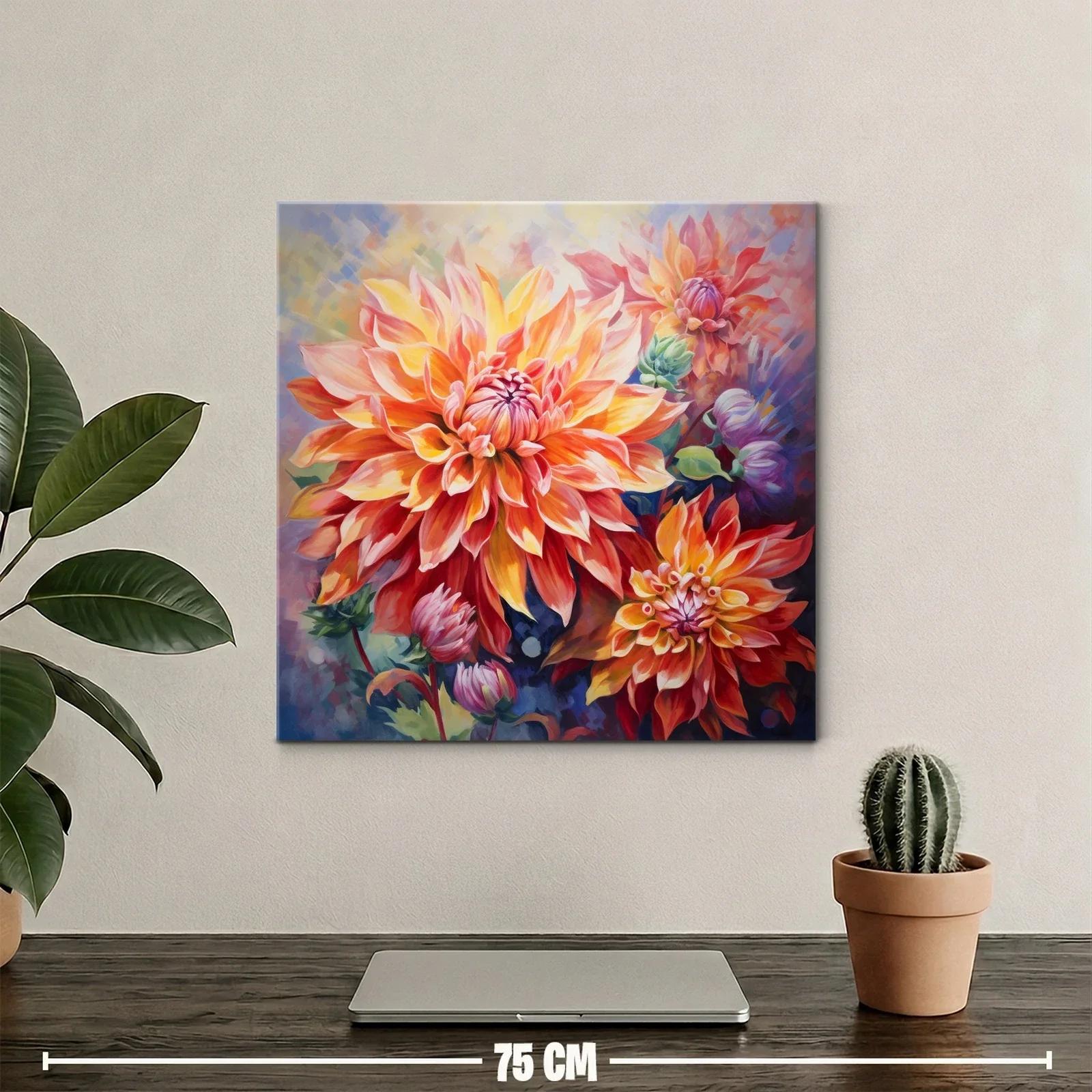 Brillante composición floral en tonos cálidos vibrantes — miniatura 2