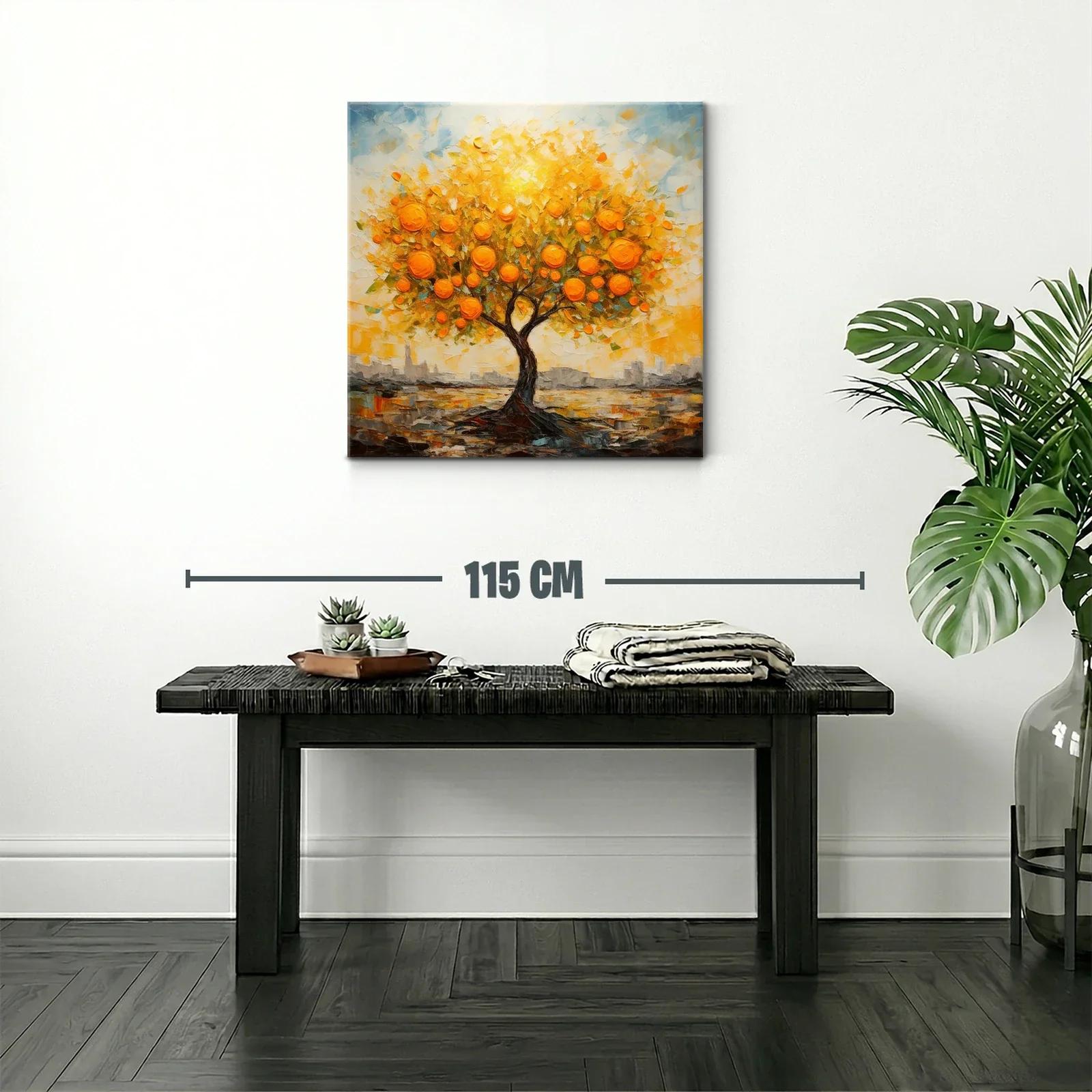 Árbol de frutas naranjas en paisaje cálido y vibrante — miniatura 2