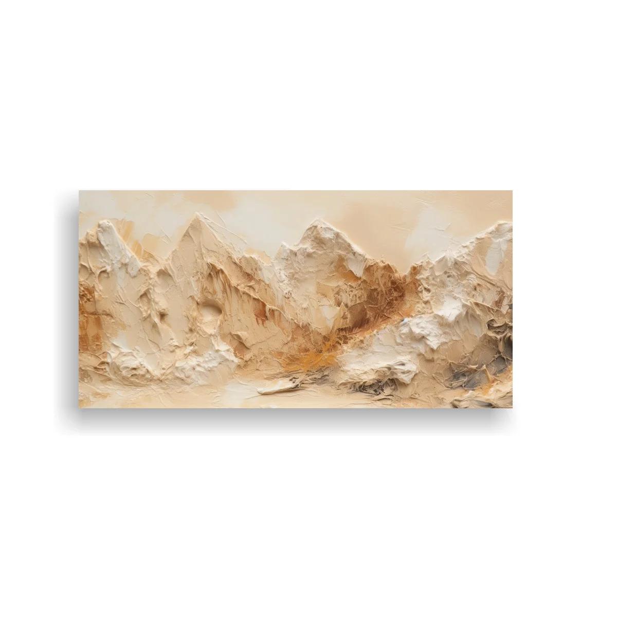 Cuadro cordillera montañosa de crestas irregulares