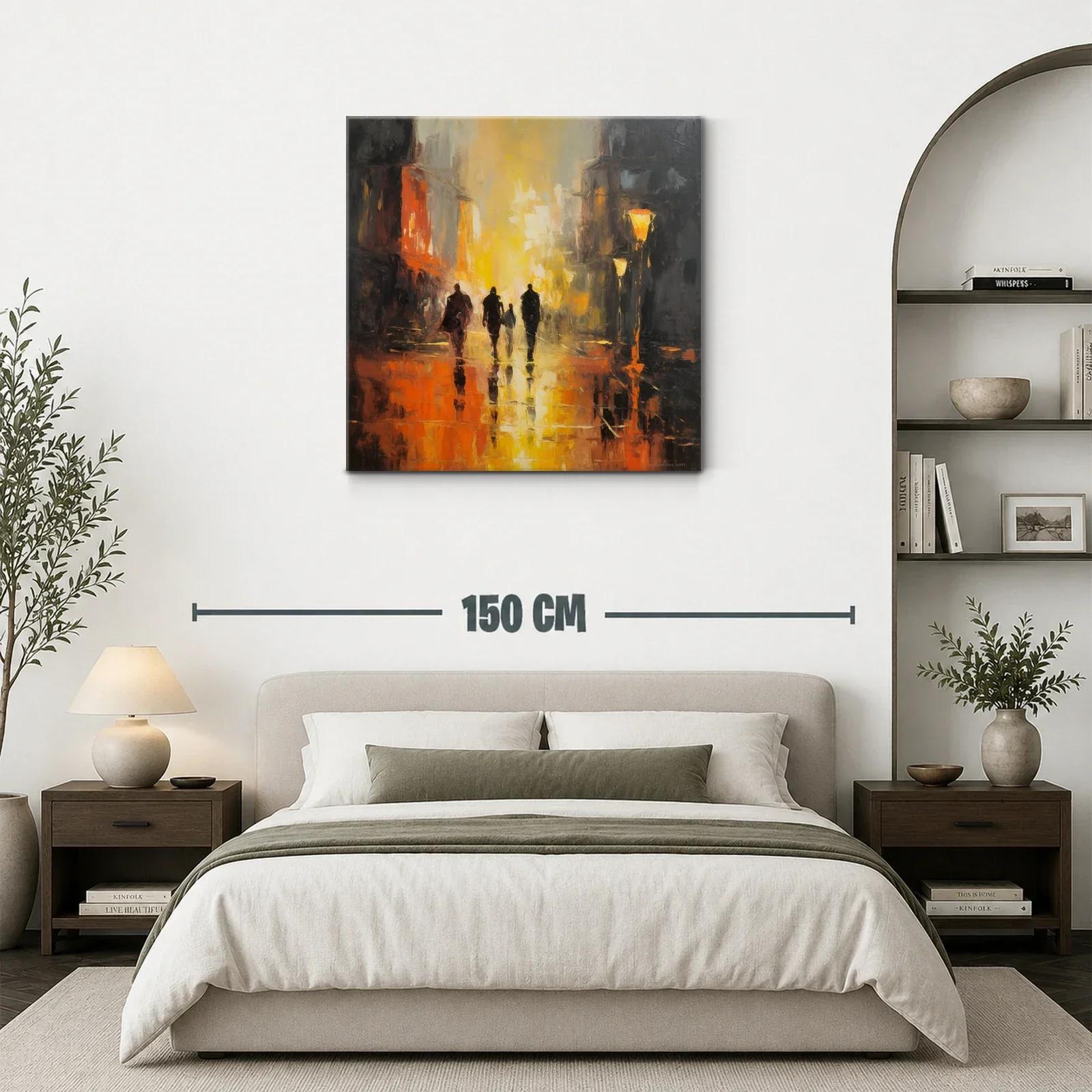 Atardecer Urbano con Siluetas Caminando entre Luces — miniatura 3