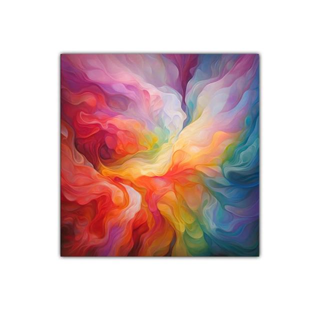 Explosión de color con formas fluidas y vibrantes