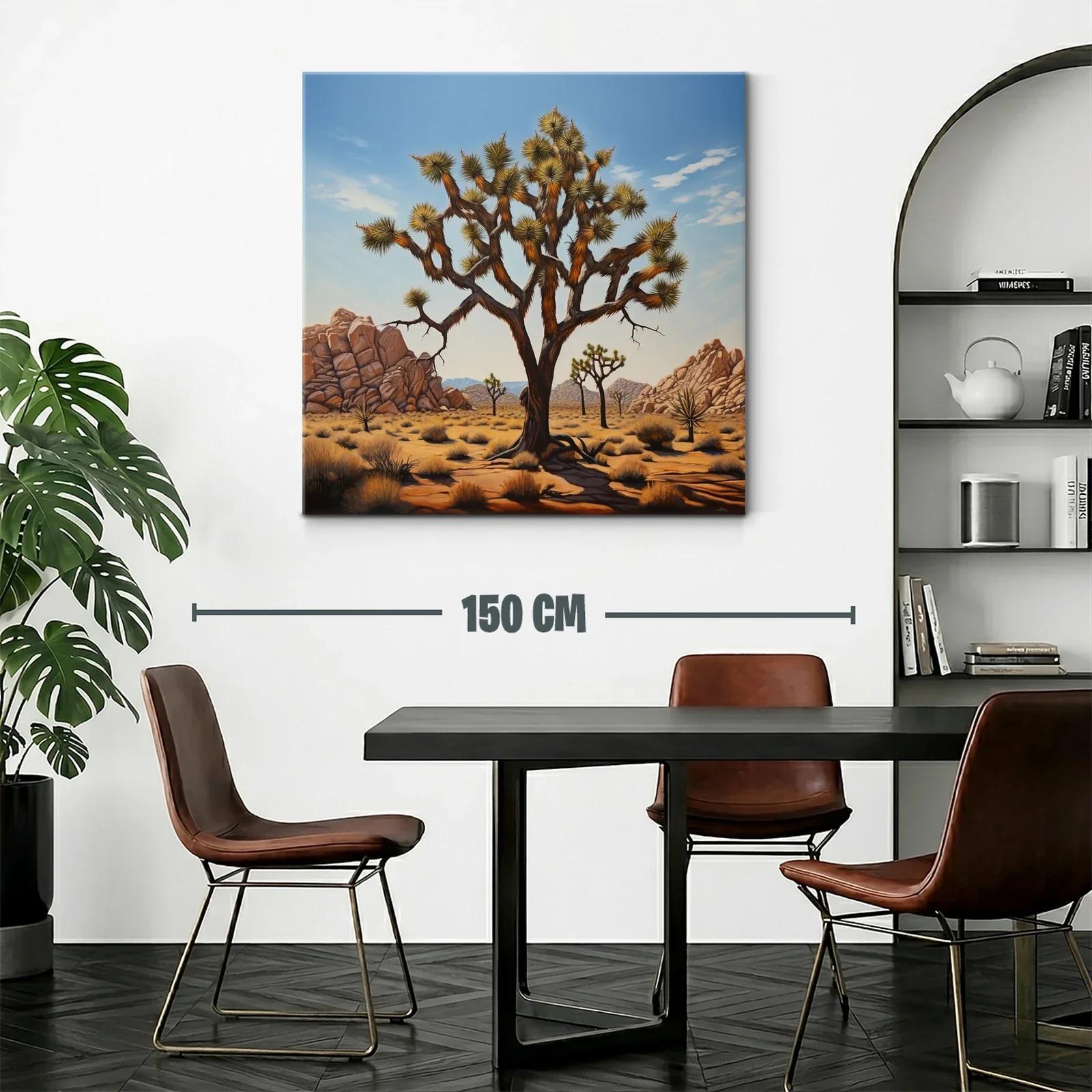 Árbol desértico en paisaje rocoso al atardecer — miniatura 2