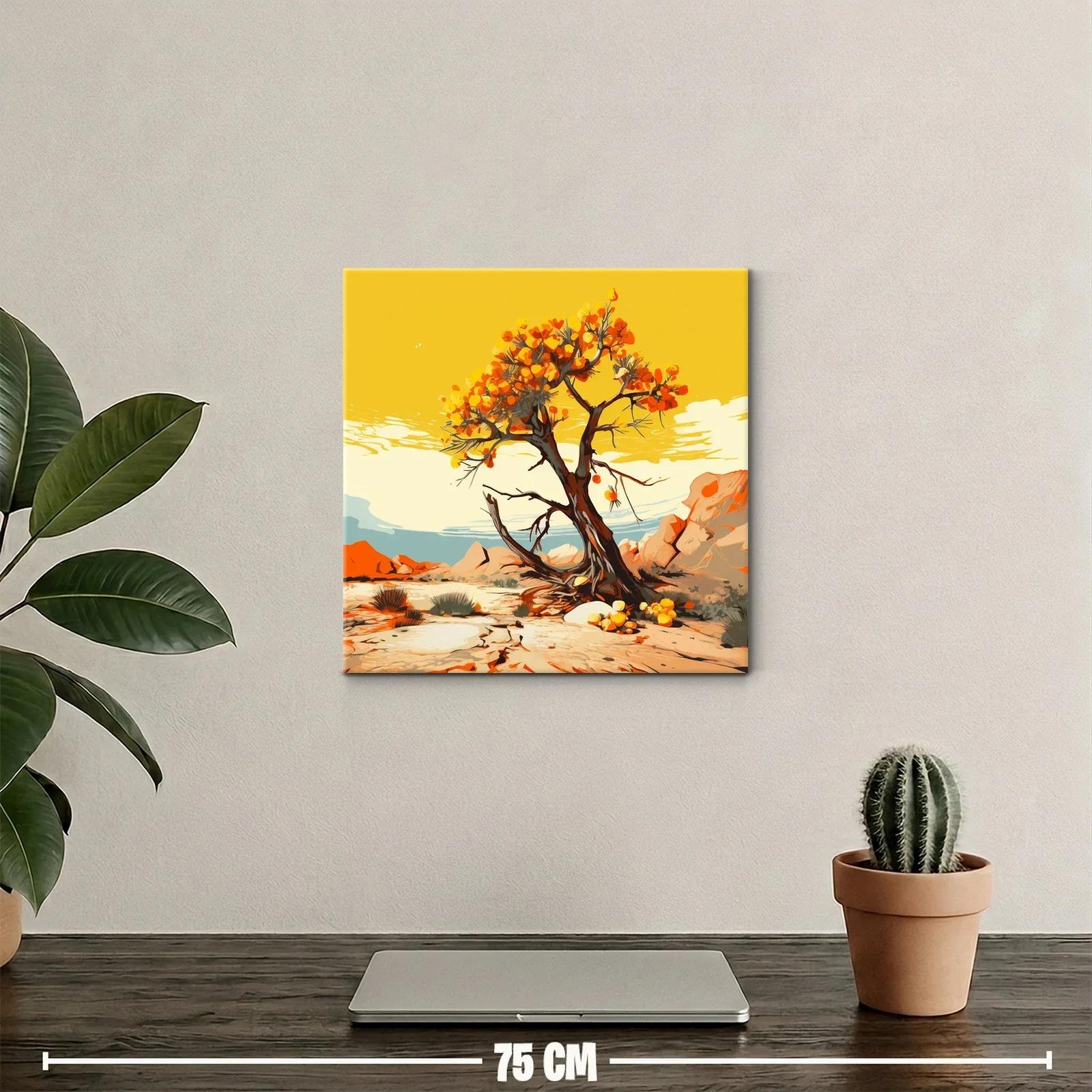 Árbol solitario con tonos cálidos en paisaje desértico — miniatura 2