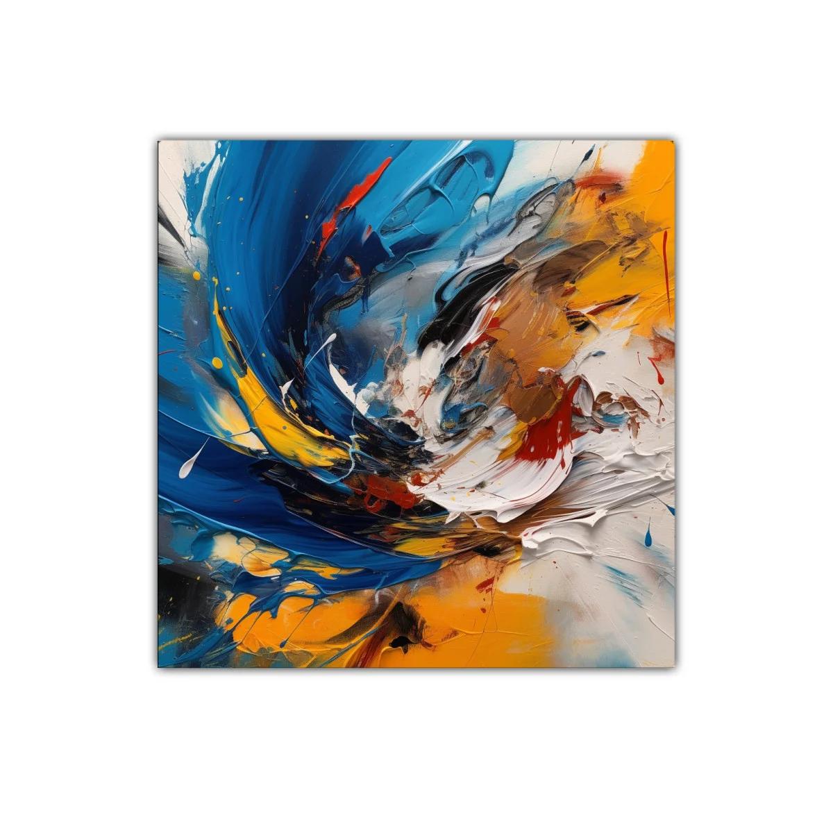 Cuadro abstracto con explosión de colores vibrantes y dinámicos — imagen principal