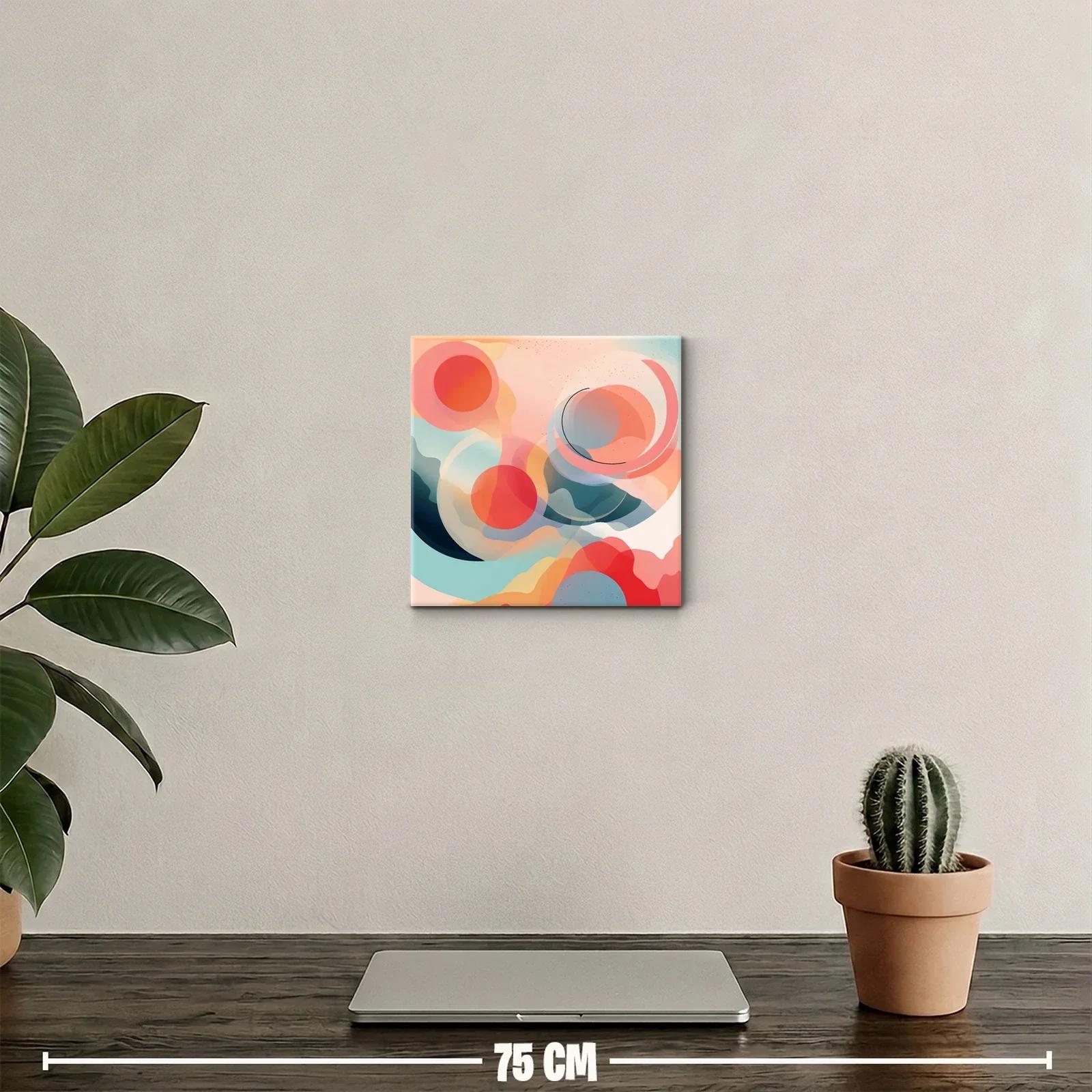 Composición abstracta con círculos y transparencias cálidas — miniatura 2