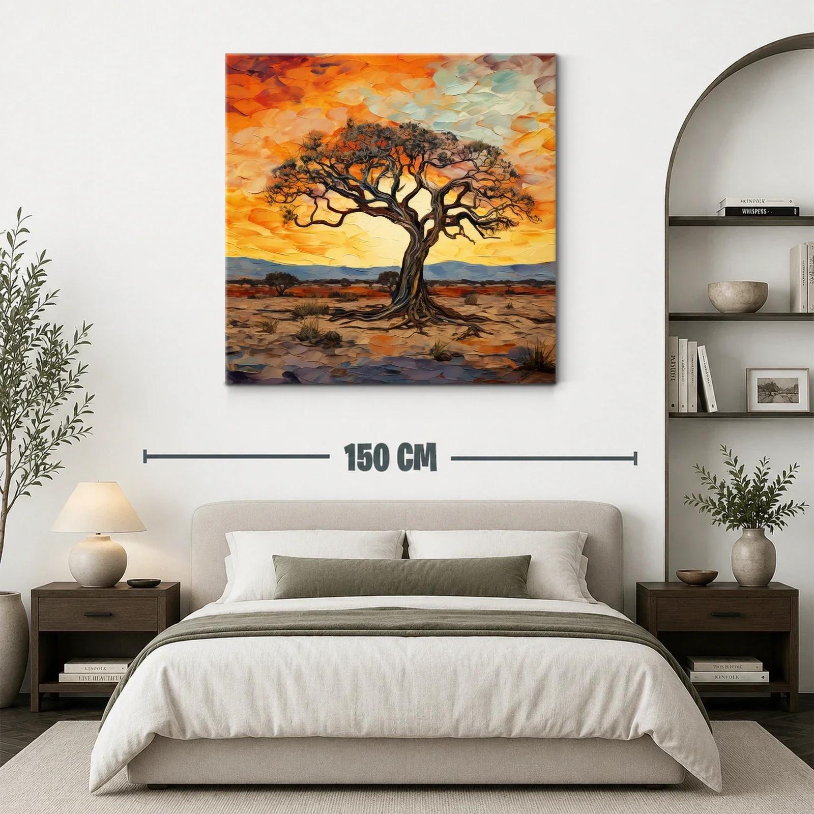 Árbol solitario en atardecer cálido y vibrante — miniatura 3