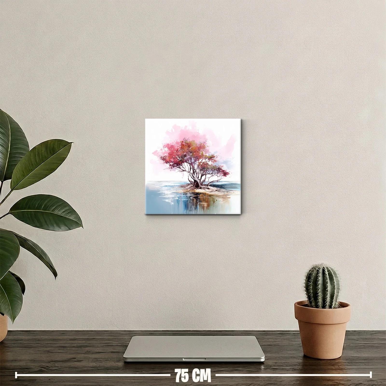Árbol vibrante con reflejo en agua tranquila — miniatura 2