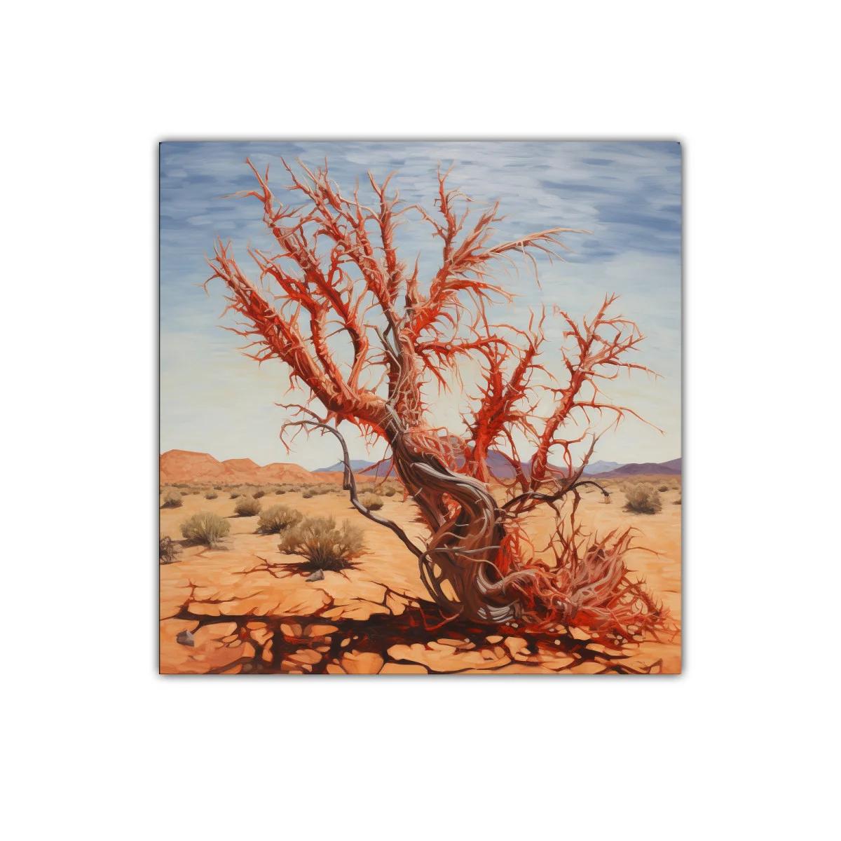 Árbol Seco en Paisaje Árido de Tonos Cálidos — imagen principal