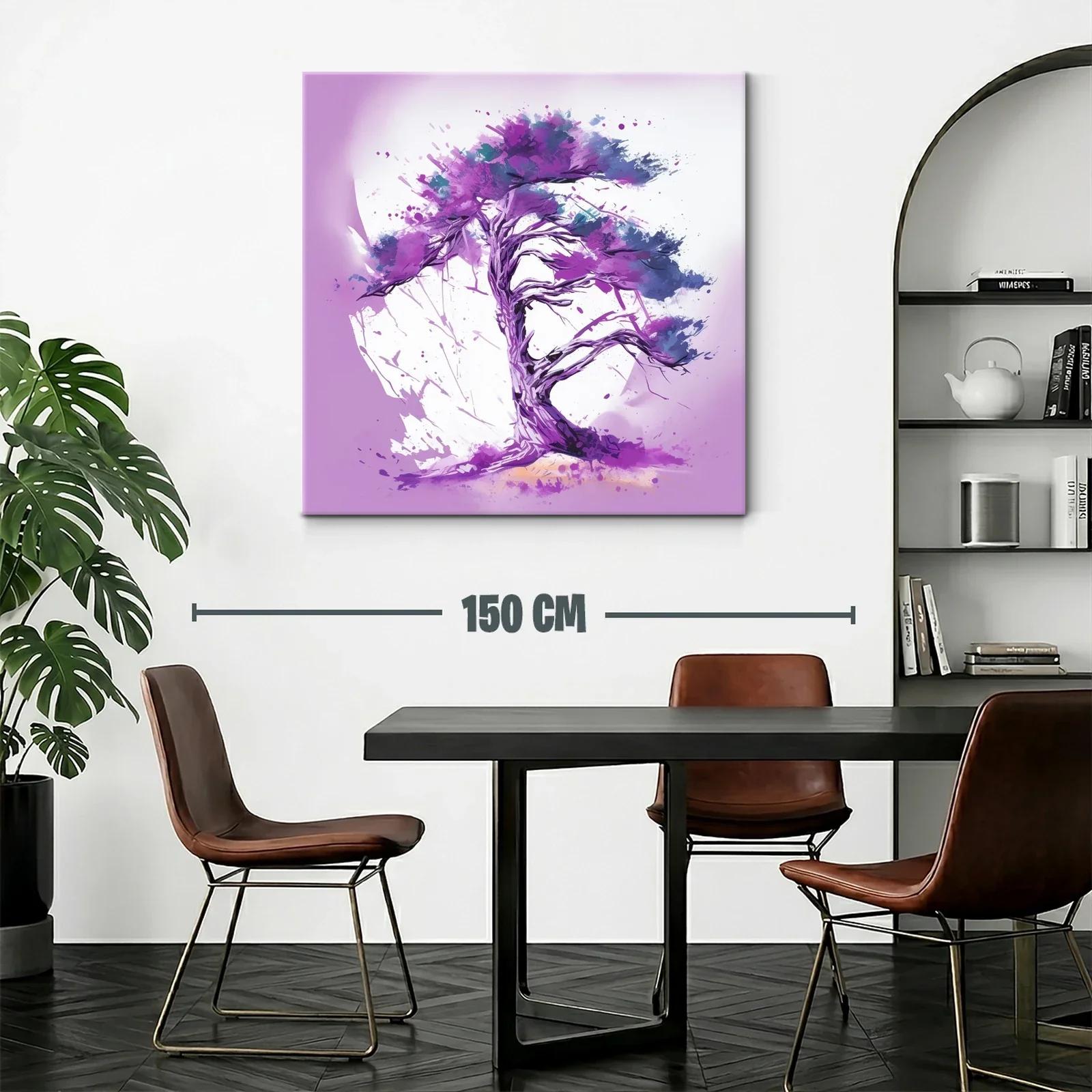 Árbol en tonos púrpura con pinceladas dinámicas — miniatura 2
