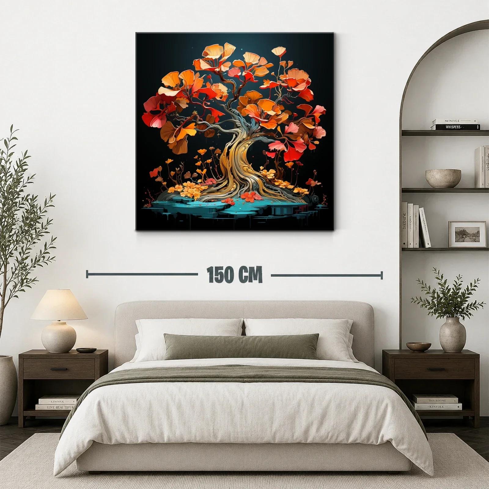 Árbol mágico con hojas en tonos cálidos y vibrantes — miniatura 3